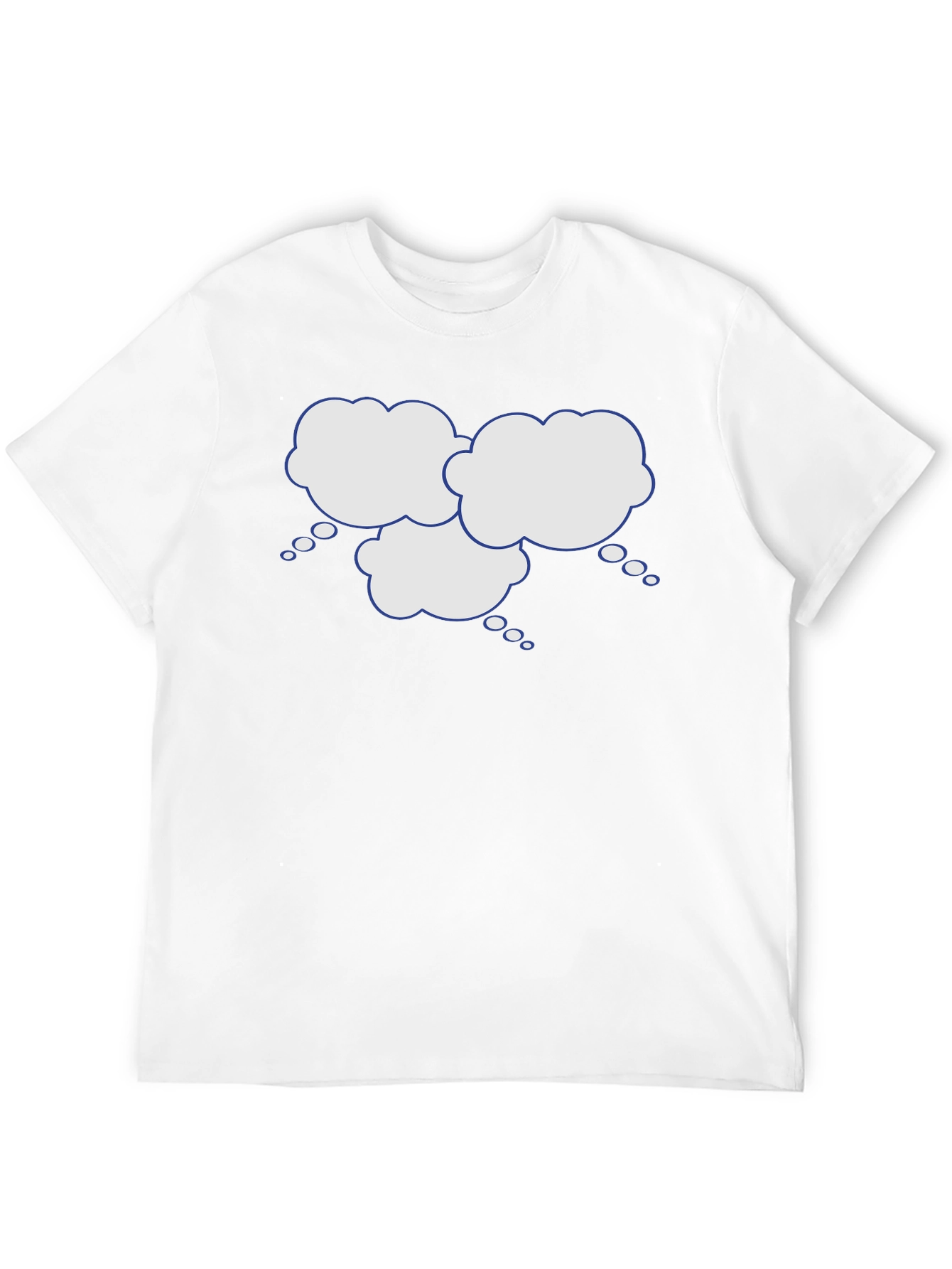 Black Black T-Shirt with Thinking Cloud Graphic view 12