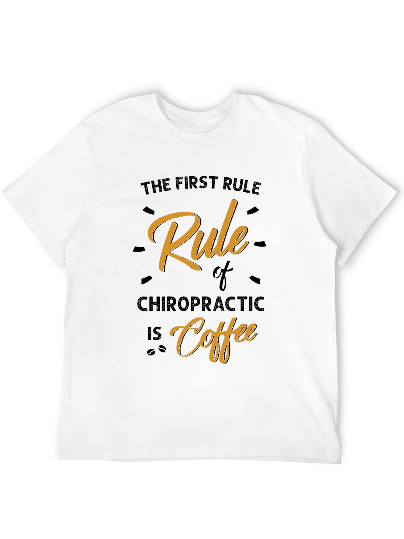 Black Chiropractic Coffee Rule Graphic T-Shirt view 12