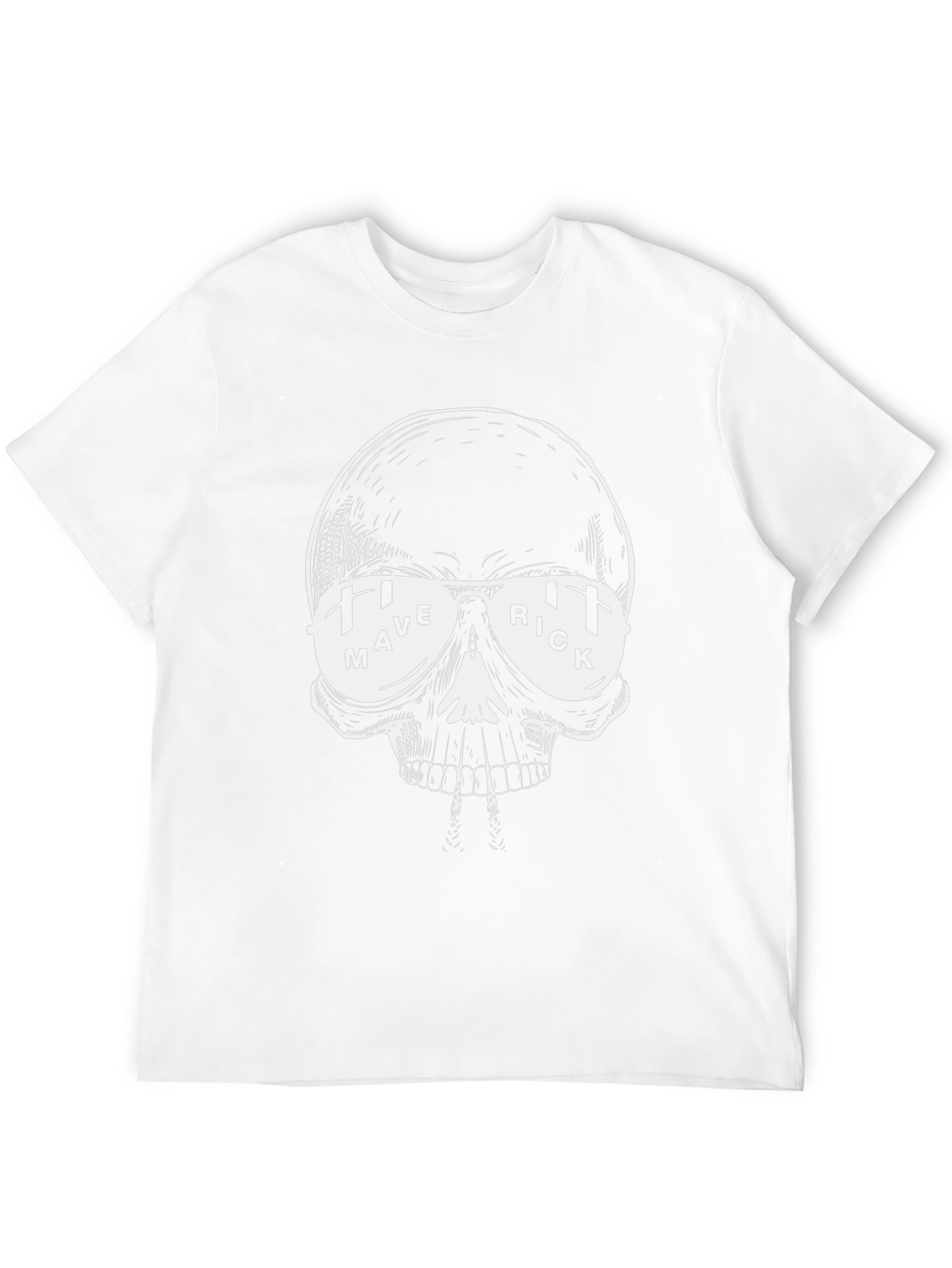 Black Maverick Skull Graphic Tee - Stylish Men's Black T-Shirt view 12