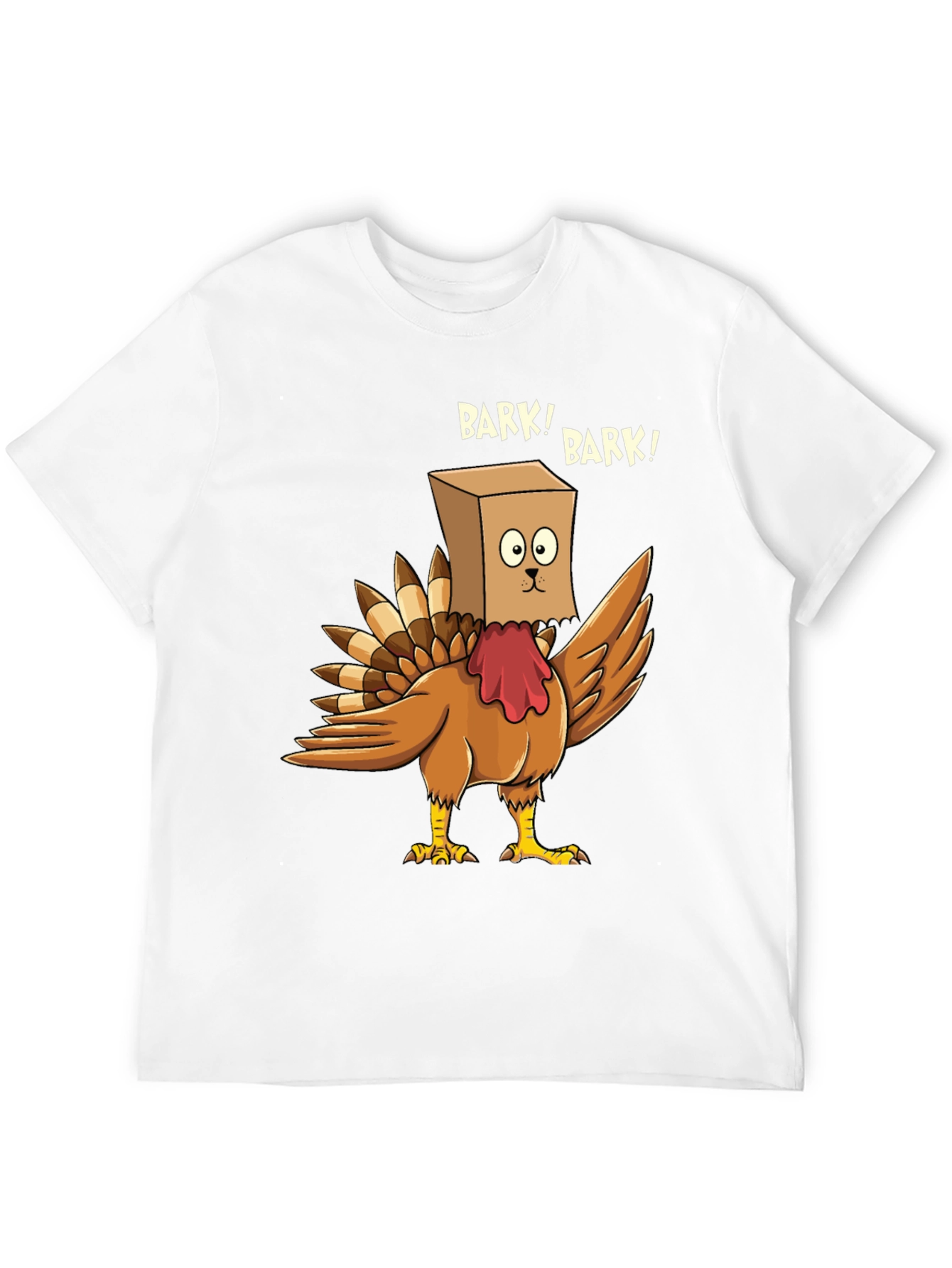 Black Funny Turkey Bark! Graphic T-Shirt view 12