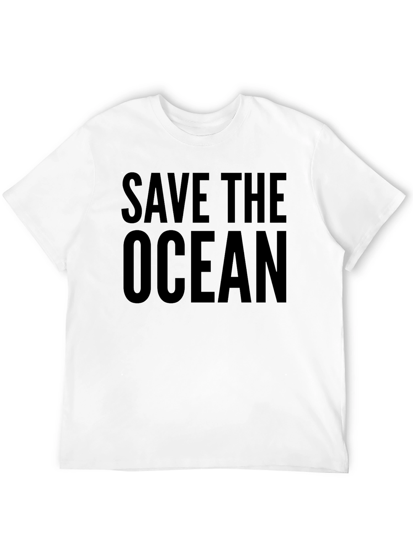 Black Save the Ocean Black Graphic Tee view 12