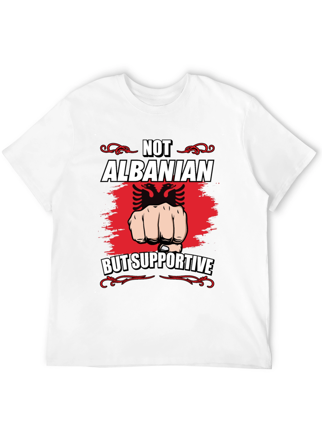 Black Albanian Supporter Graphic T-Shirt view 12