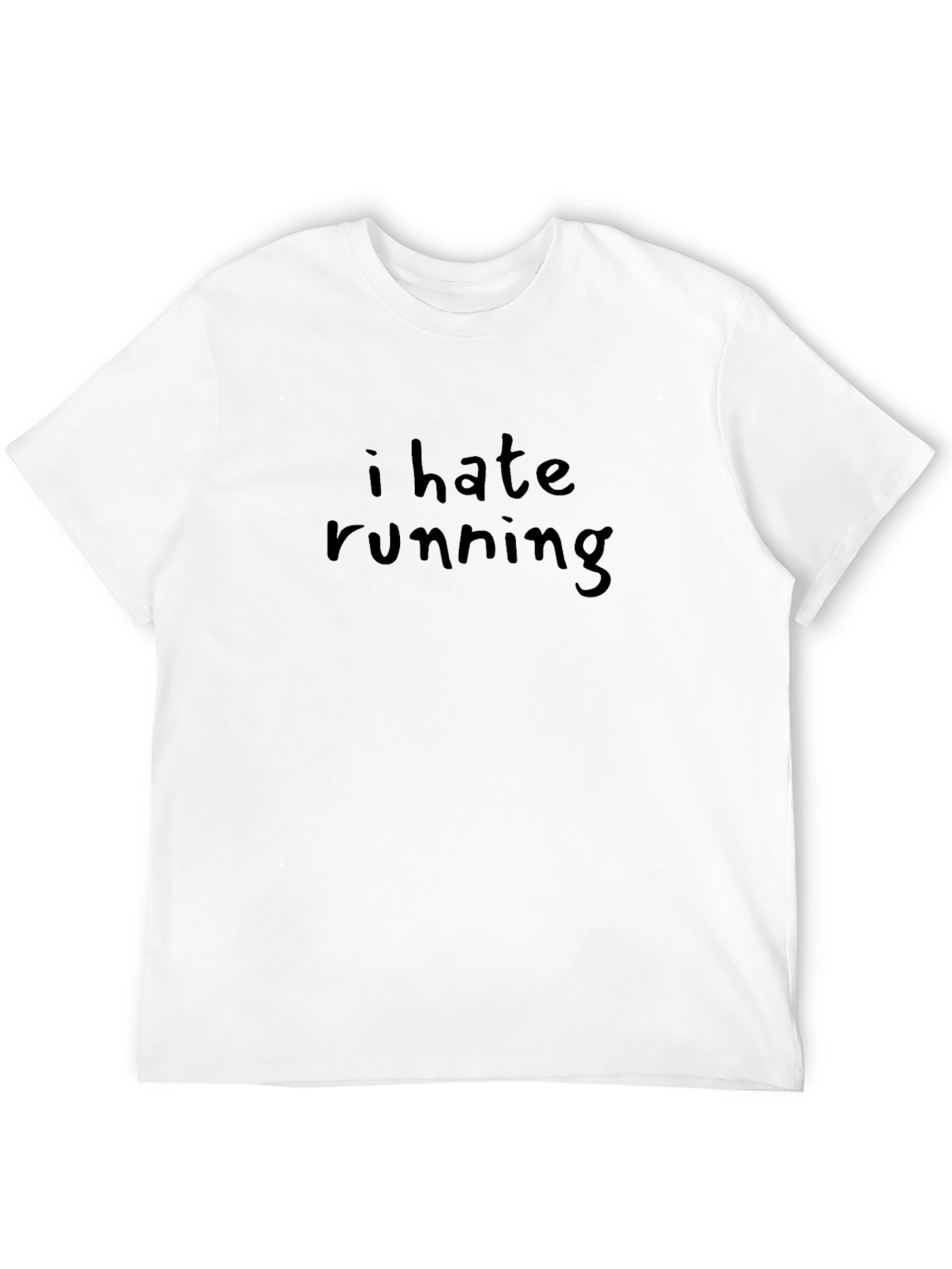 Black I Hate Running Graphic Tee - Black view 12