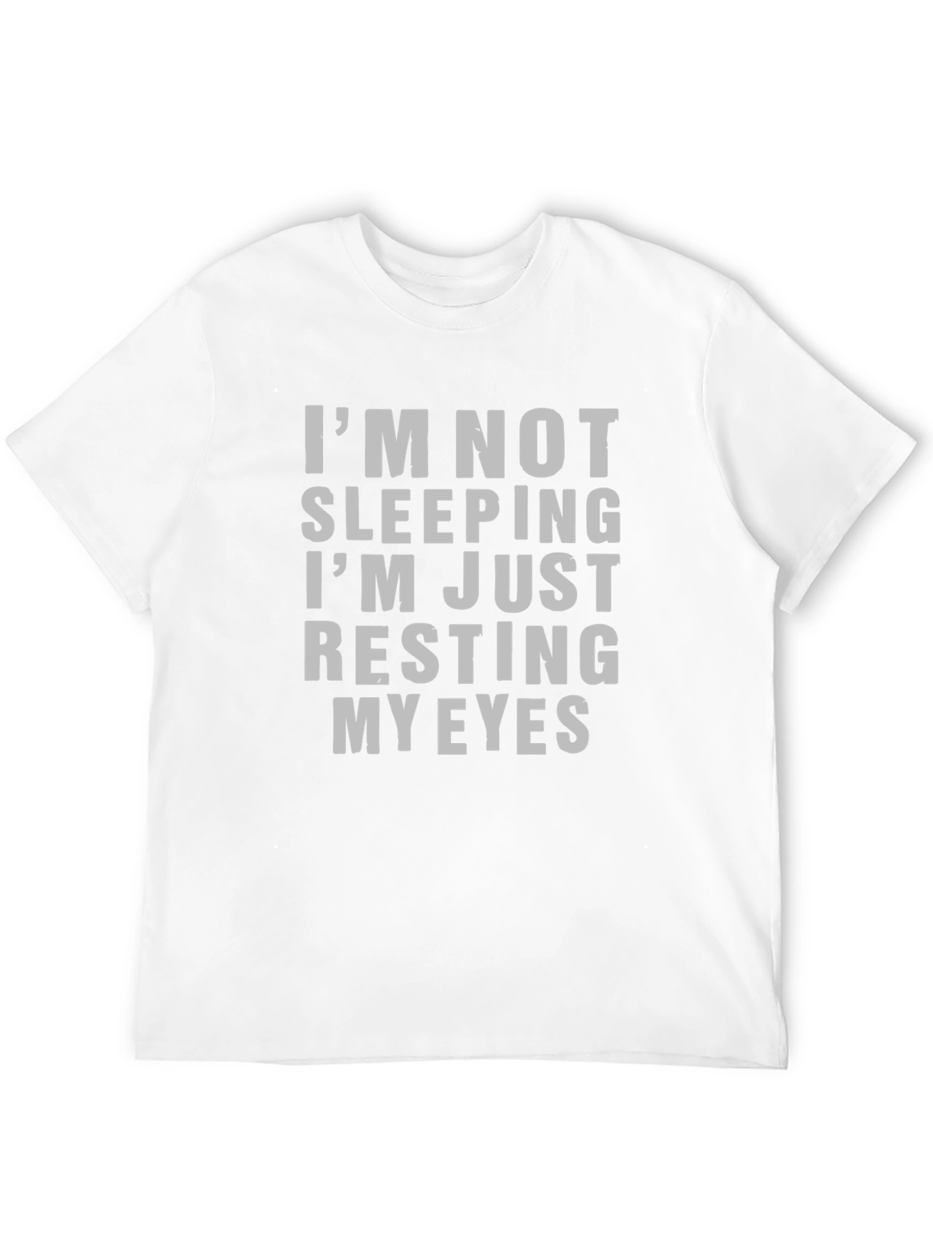 Black I'm Not Sleeping Men's Graphic Tee - Black view 12
