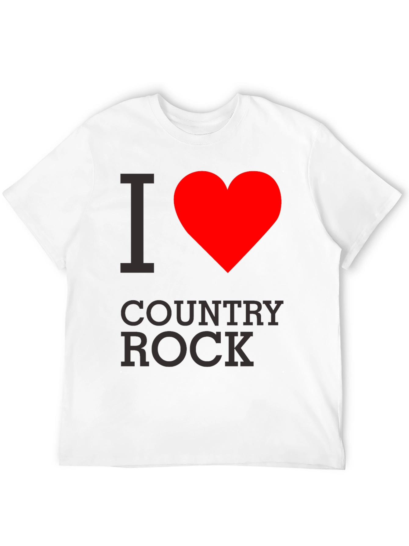 Black I Heart Country Rock Black T-Shirt view 12
