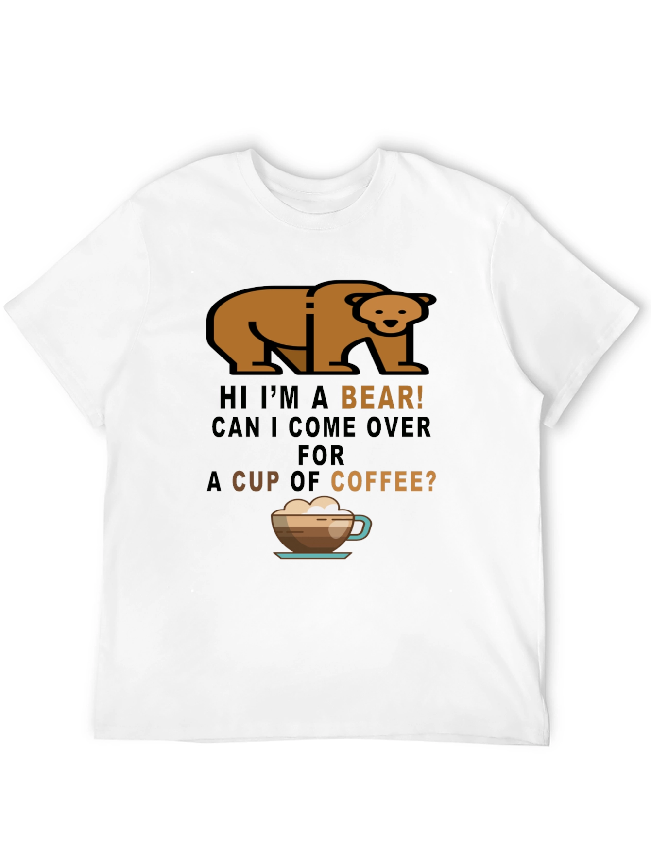 Black Bear Coffee T-Shirt - Funny Graphic Tee view 12