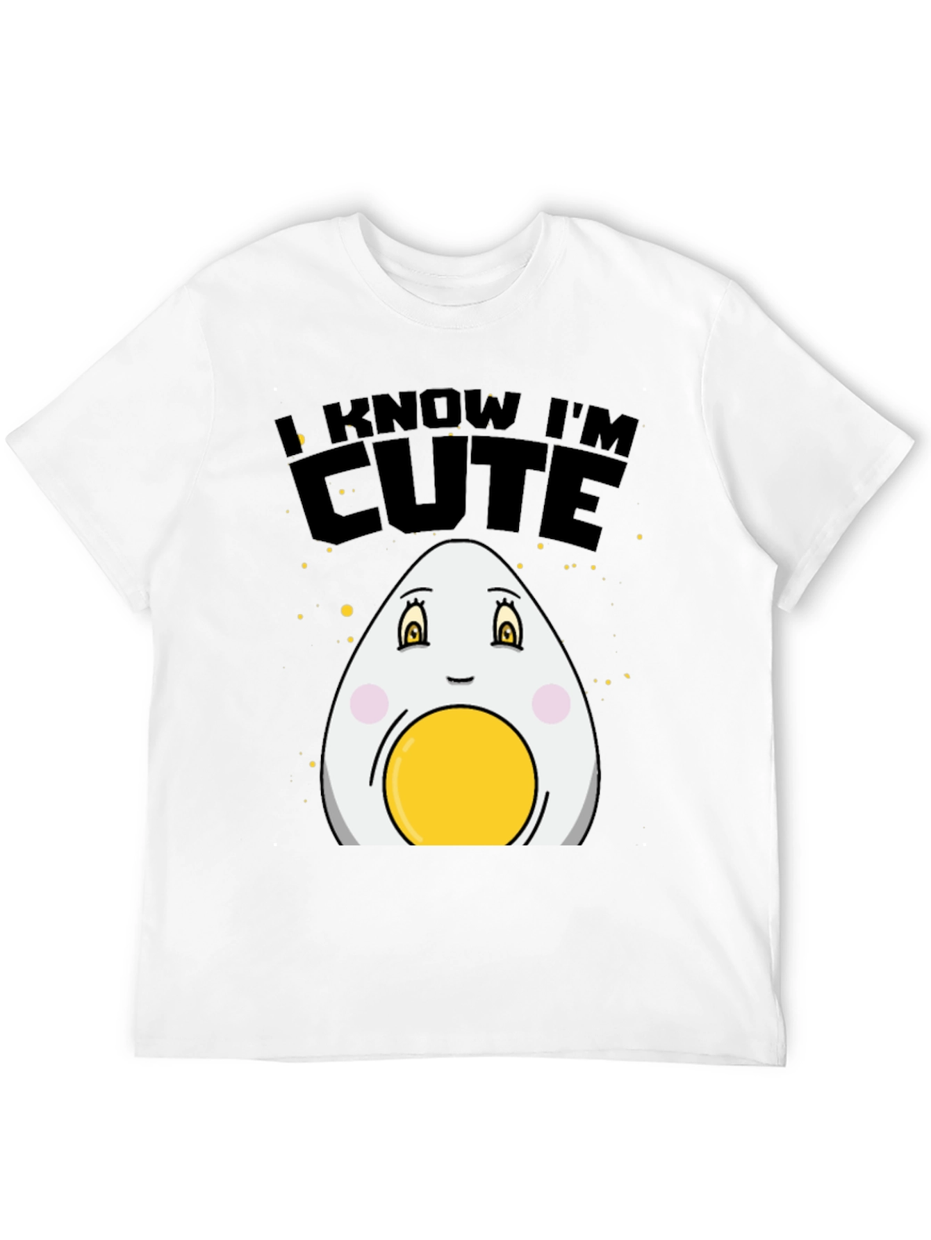 Black Cute Egg Graphic T-Shirt - Funny Foodie Tee view 12