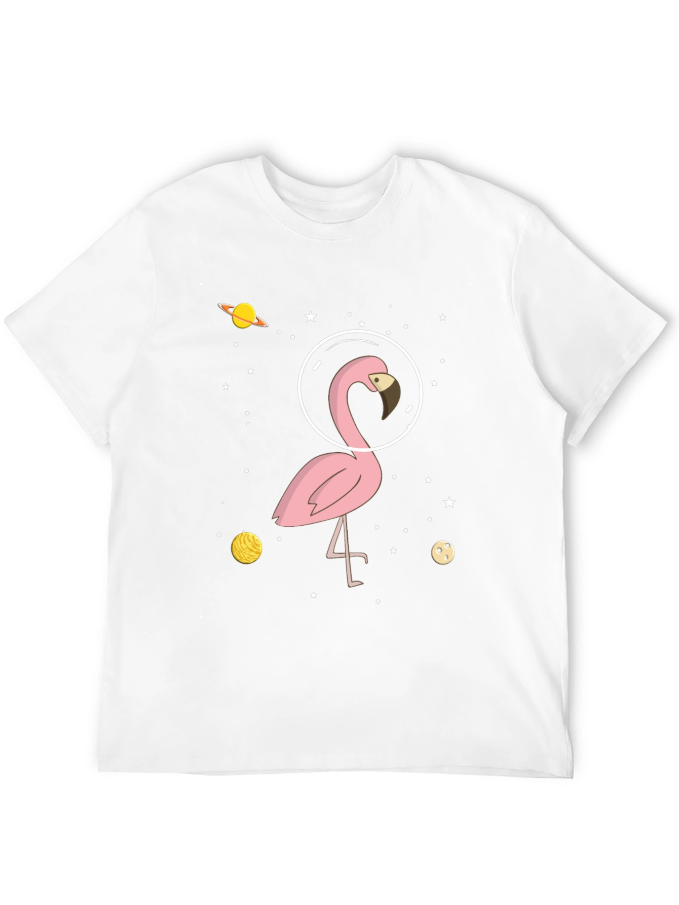 Black Space Flamingo T-Shirt - Men's Black Graphic Tee view 12