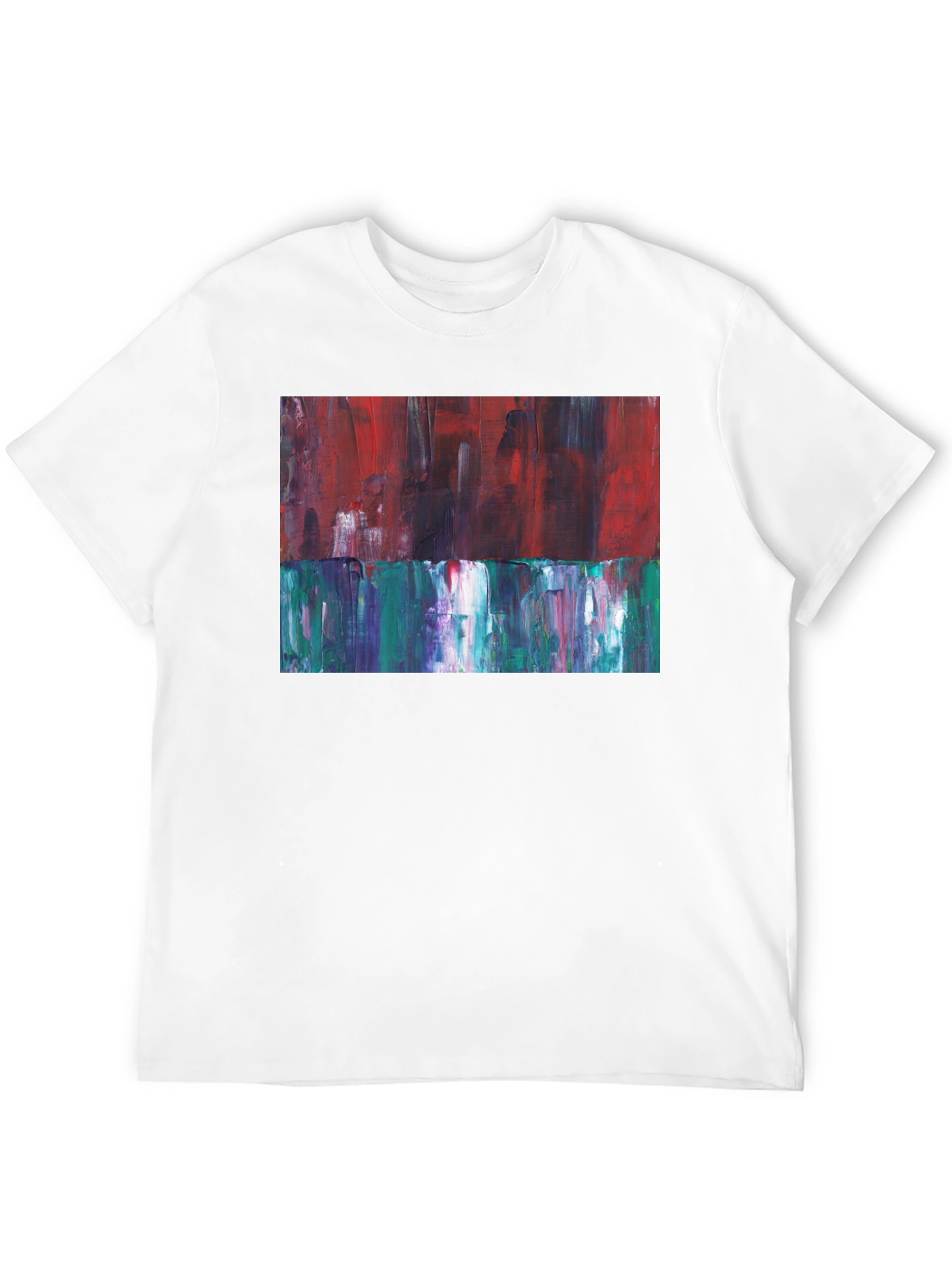 Black Abstract Expression Tee - Artistic Fashion Statement view 12