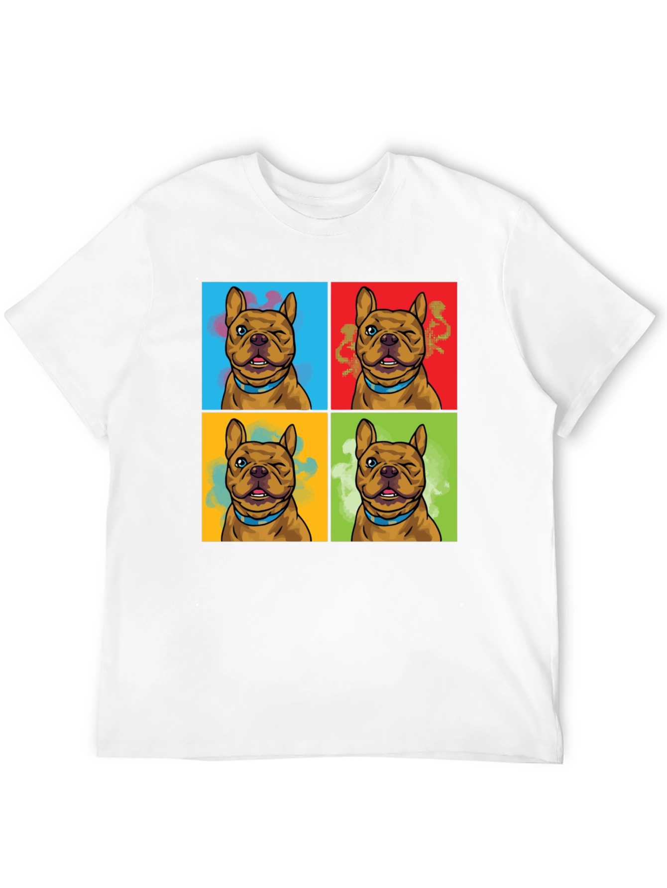 Black Pop Art Bulldog Print T-Shirt view 12