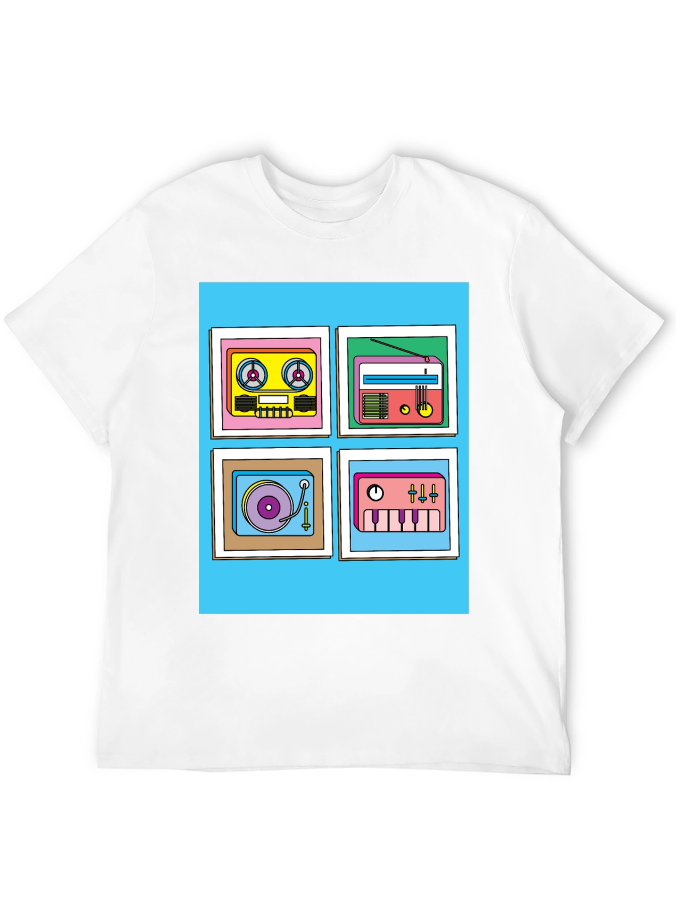 Black Retro Music Graphic Tee - Classic Style view 12