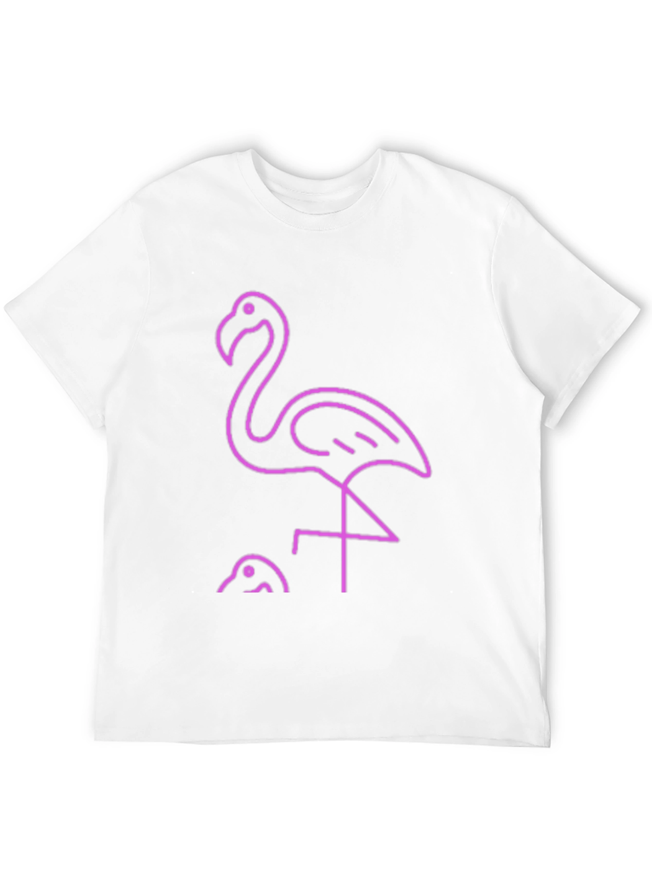 Black Neon Flamingo Graphic Tee - Stylish Black T-Shirt view 12