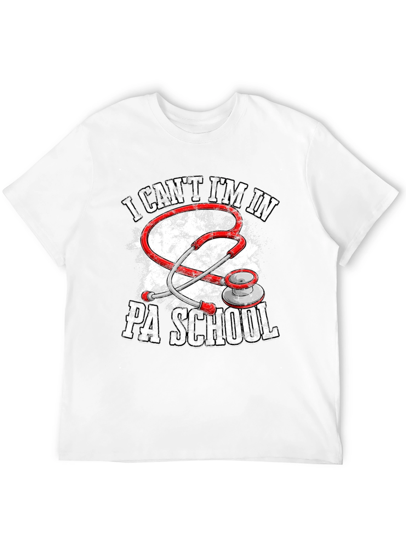 Black PA School Stethoscope Graphic Tee view 12