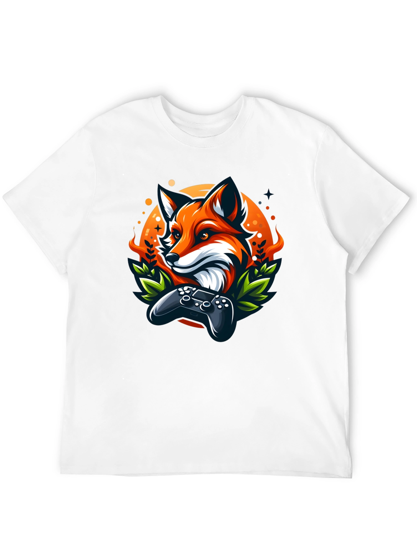 Black Fox Gamer T-Shirt - Cool Graphic Tee view 12