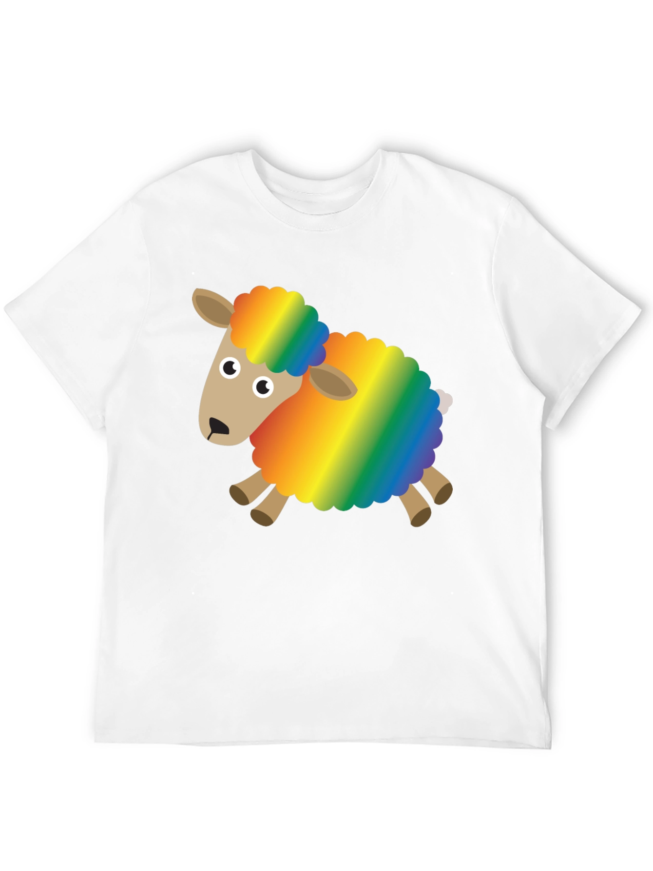 Black Rainbow Sheep Graphic Tee - Fun & Unique Design view 12