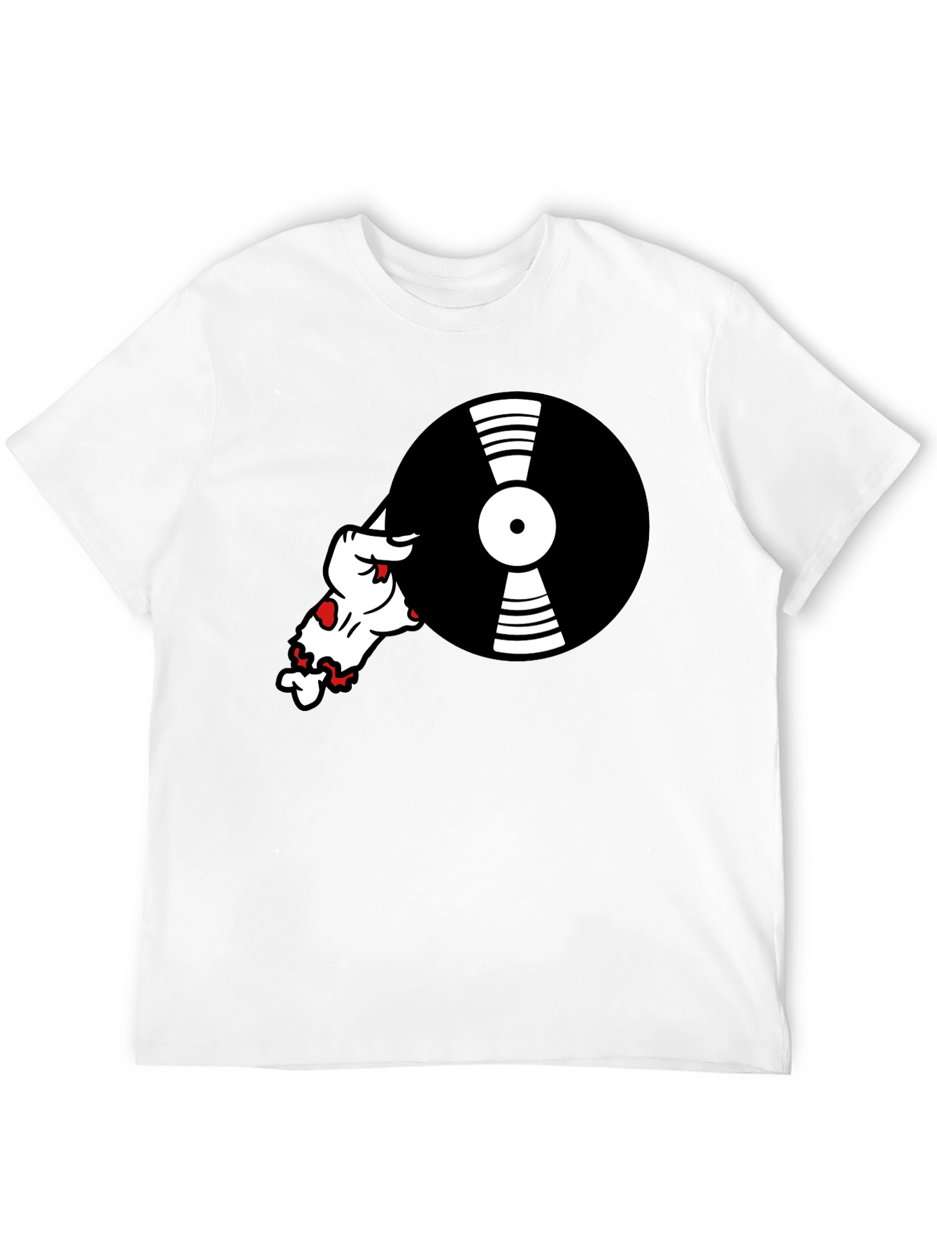 Black Cool DJ Dog Black T-Shirt view 12