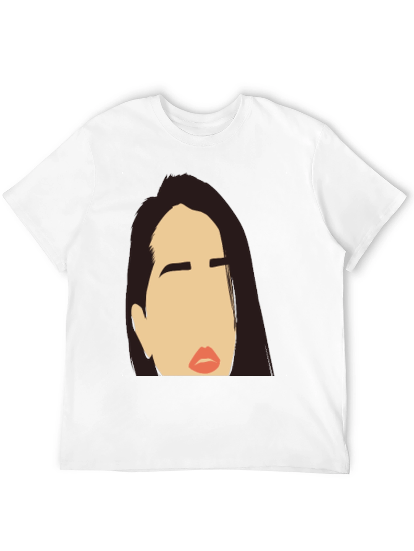 Black Abstract Face Black T-Shirt view 12