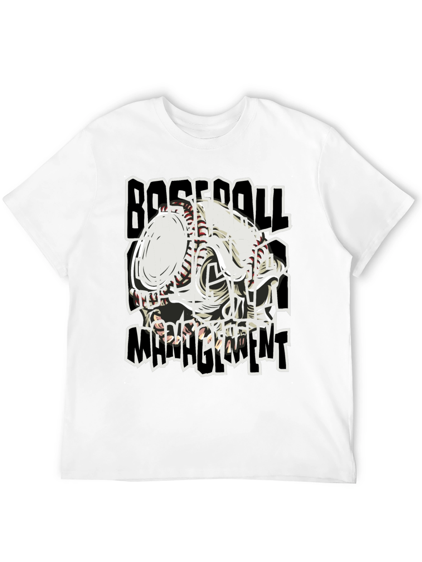 Black Baseball Management Graphic Tee view 12