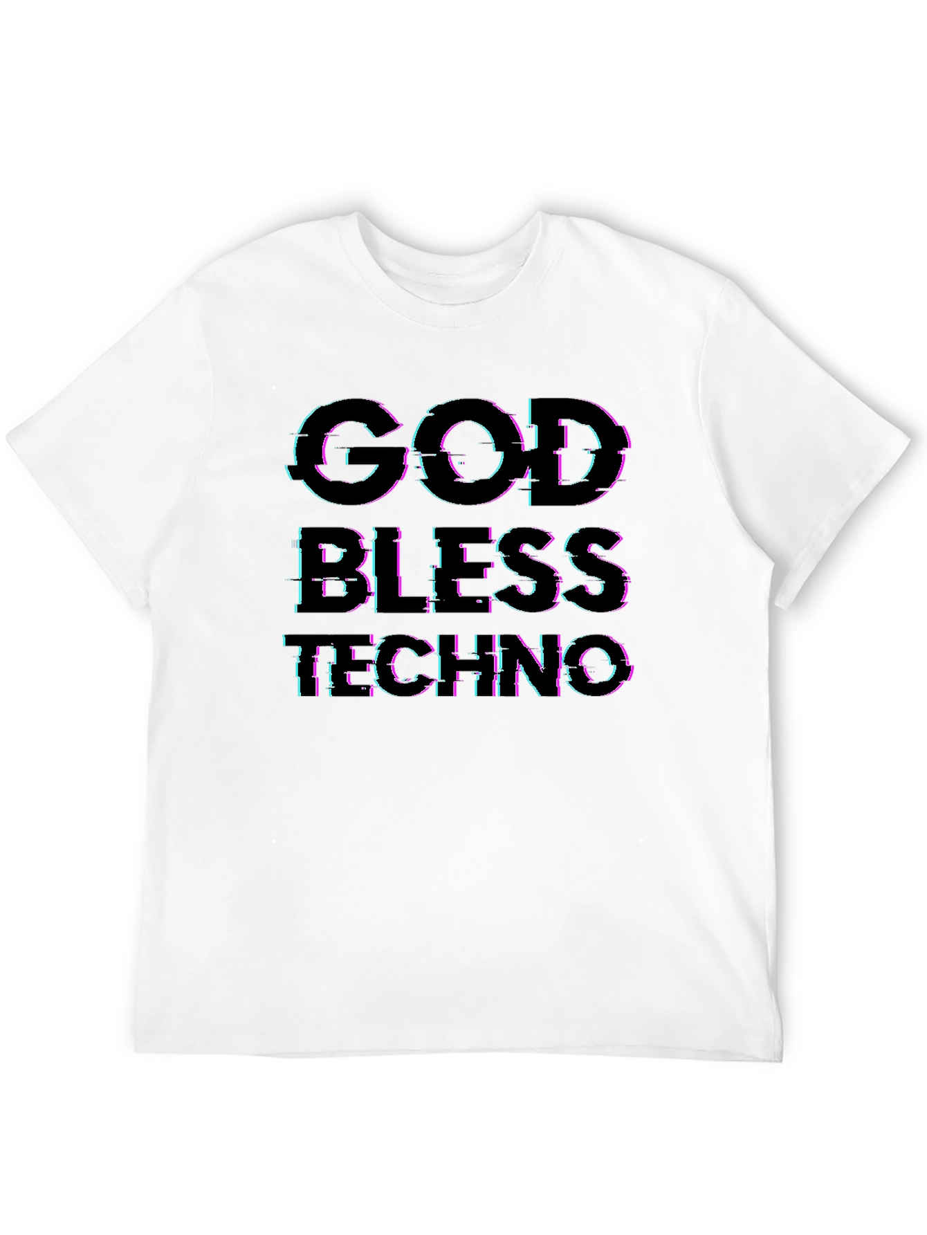 Black God Bless Techno Glitch Tee view 12