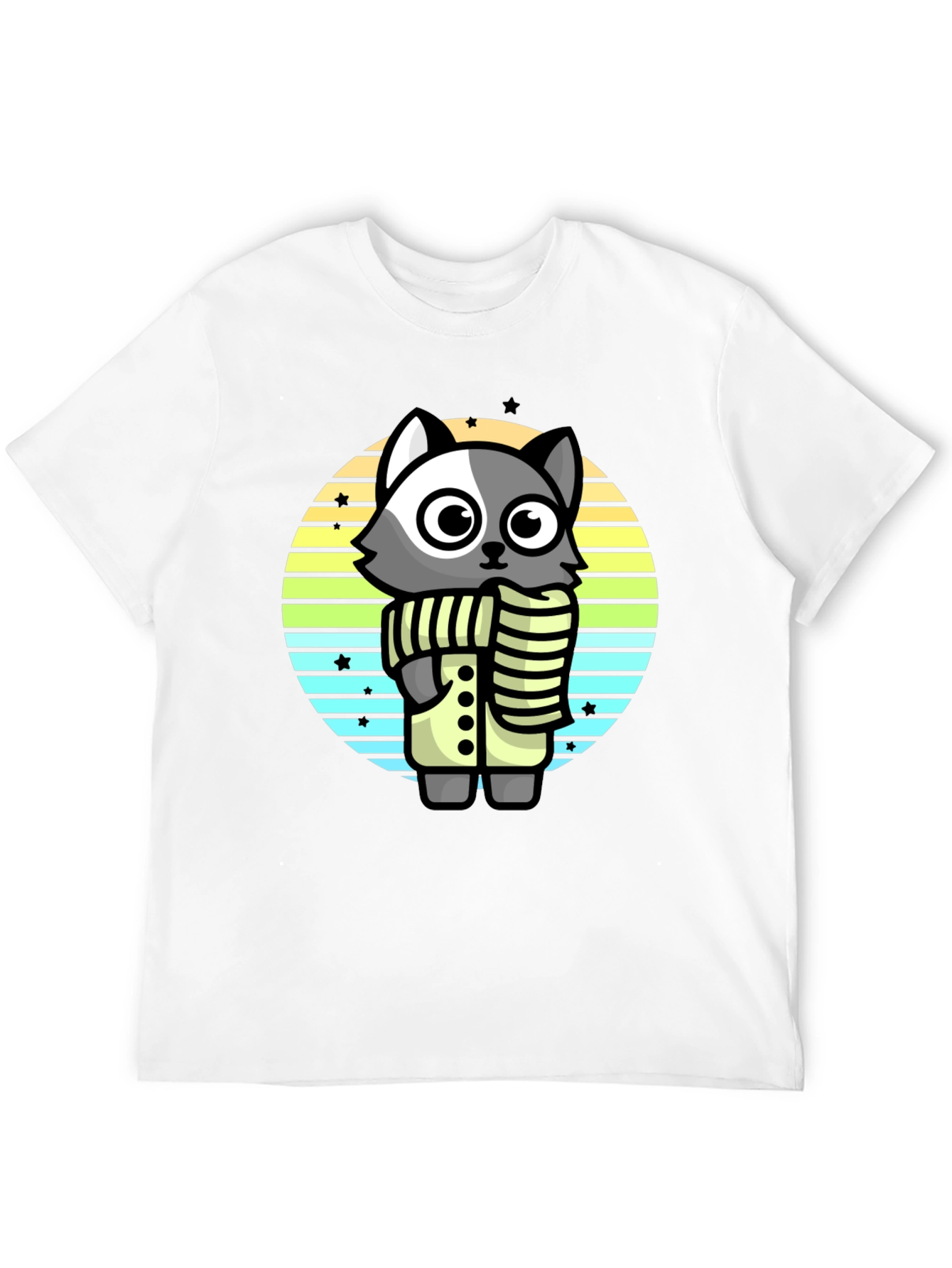 Black Cute Raccoon T-Shirt - Stylish Cartoon Design view 12