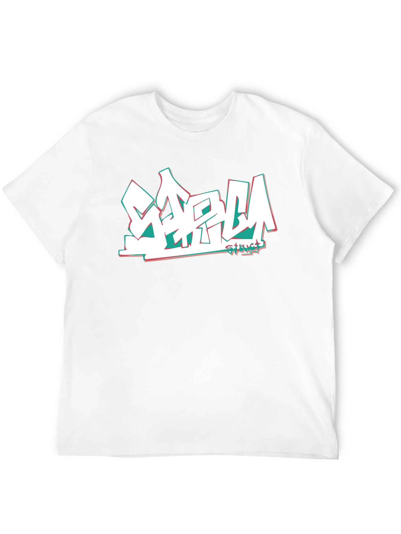 Black Stylish Black Tee with Graffiti-Style Graphic Print view 12