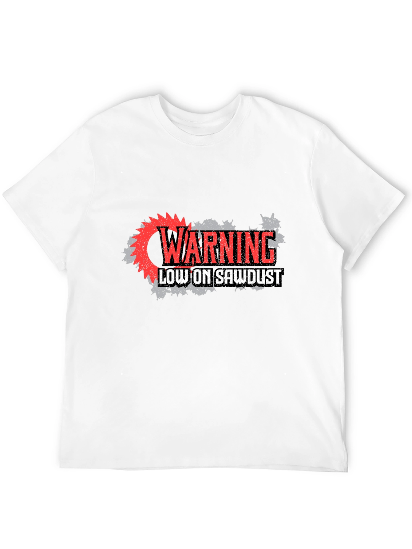 Black Warning Low on Sawdust Graphic Tee - Black view 12