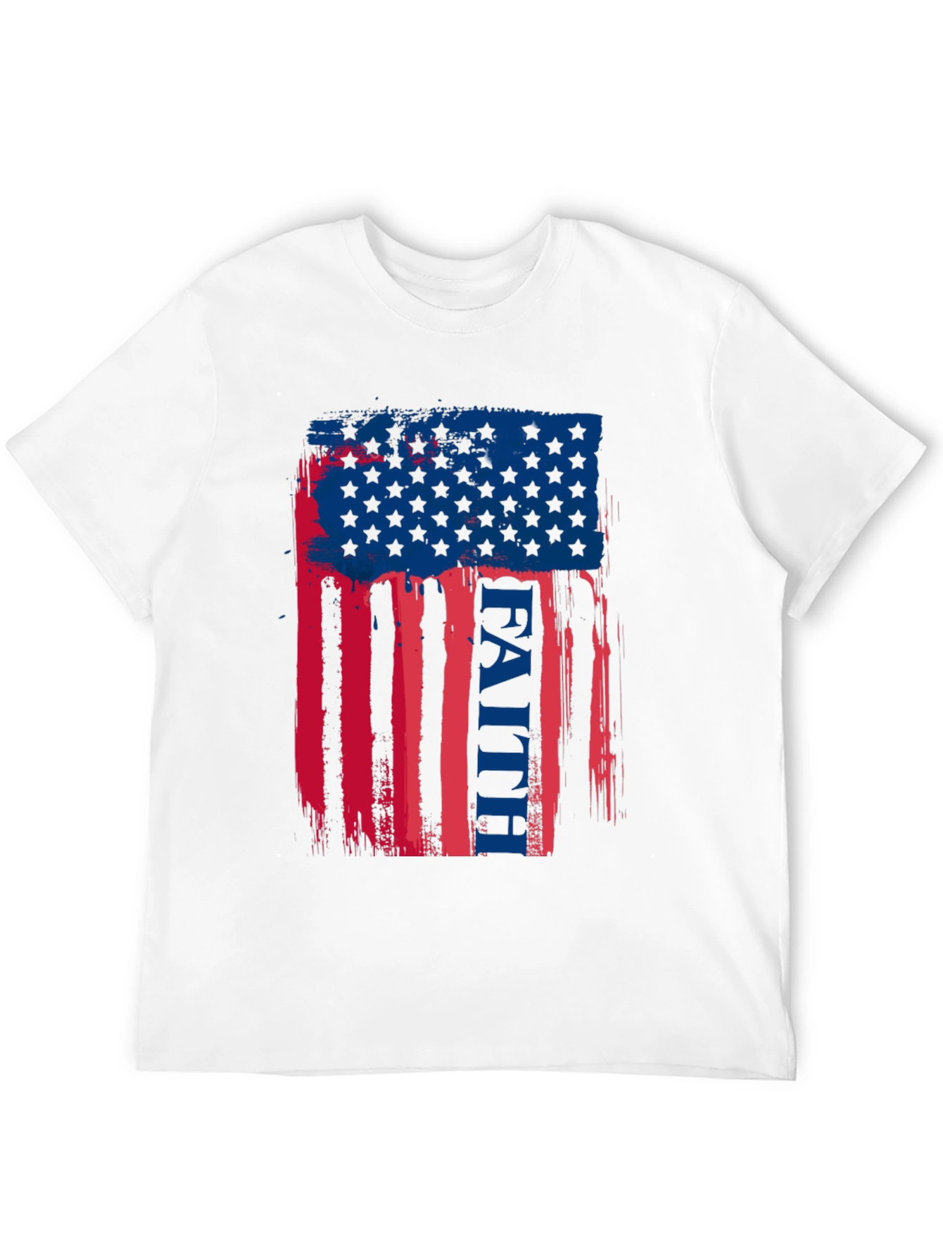 Black Faith American Flag Graphic T-Shirt view 12