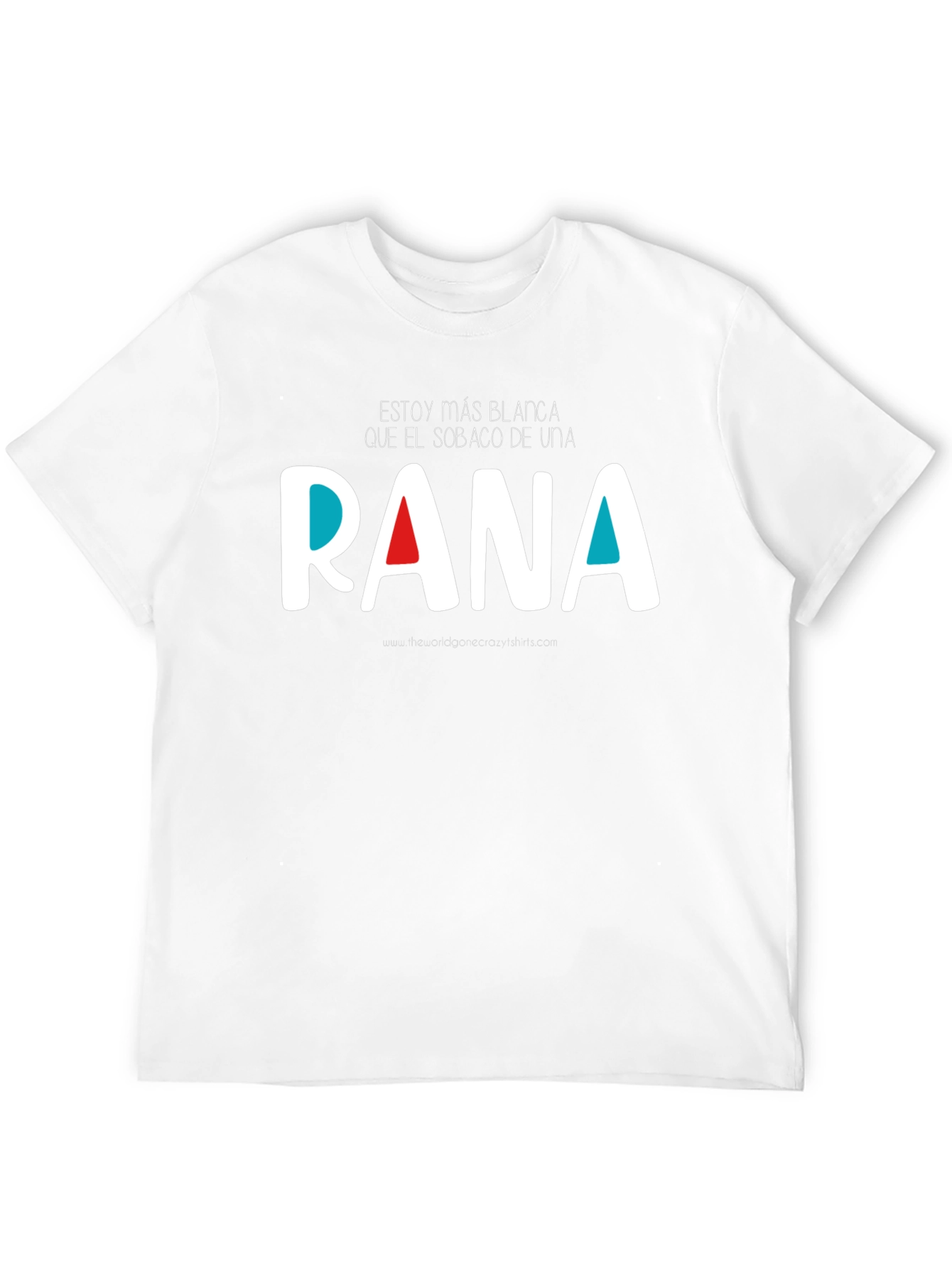 Black Funny Graphic T-Shirt - "Estoy Más Blanca" view 12