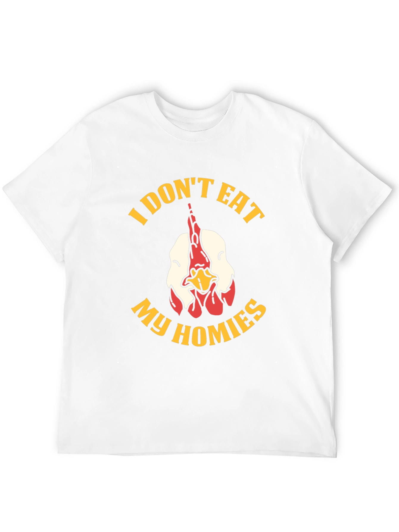 Black I Don't Eat My Homies Chicken Graphic Tee view 12