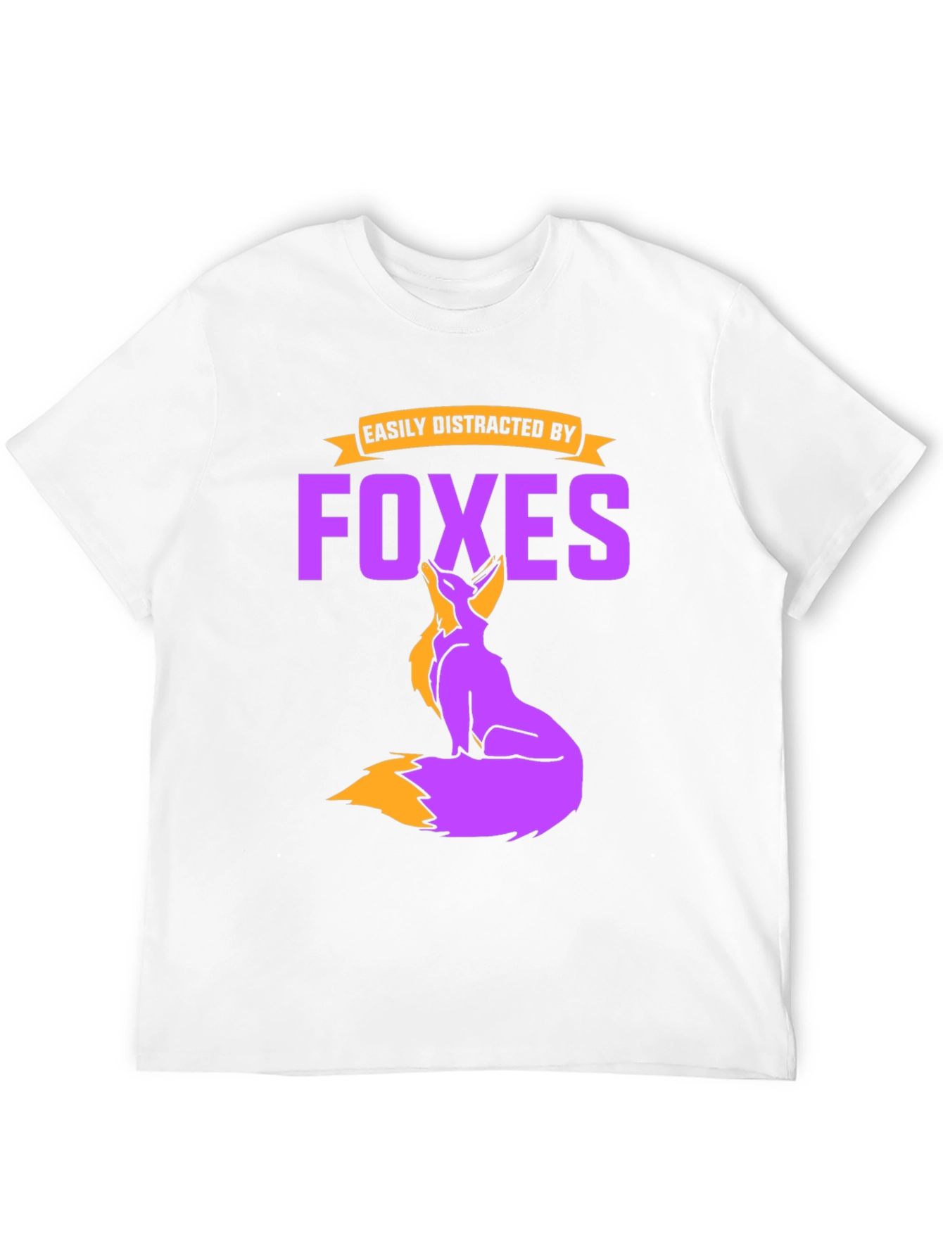 Black Easily Distracted By Foxes Graphic T-Shirt view 12