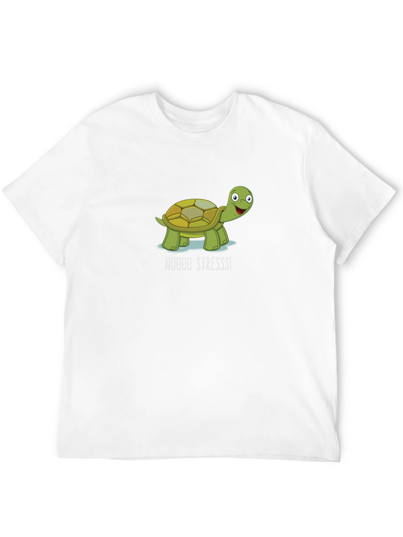 Black No Stress Turtle Black T-Shirt view 12