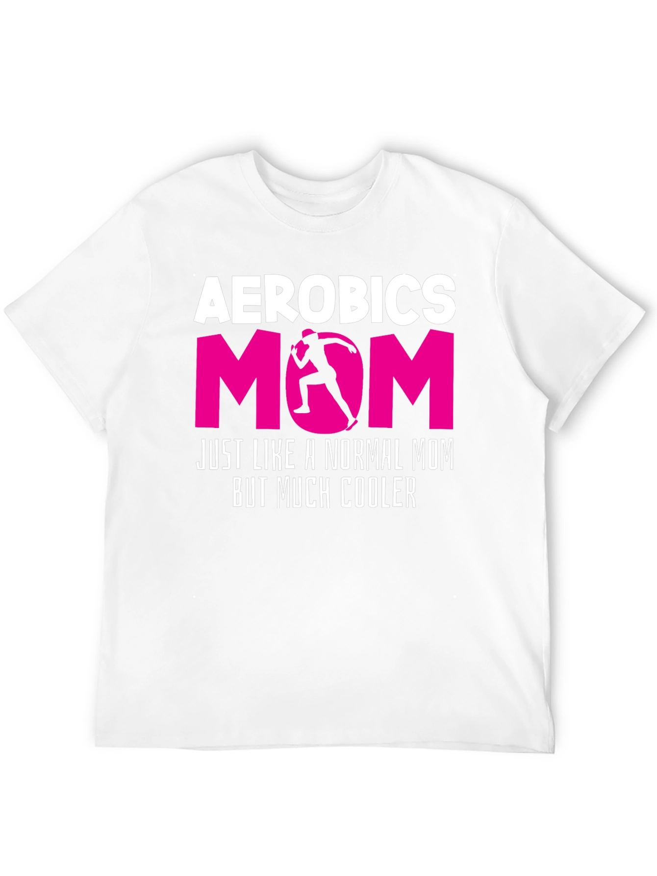 Black Aerobics Mom T-Shirt - Cool Workout Gift view 12