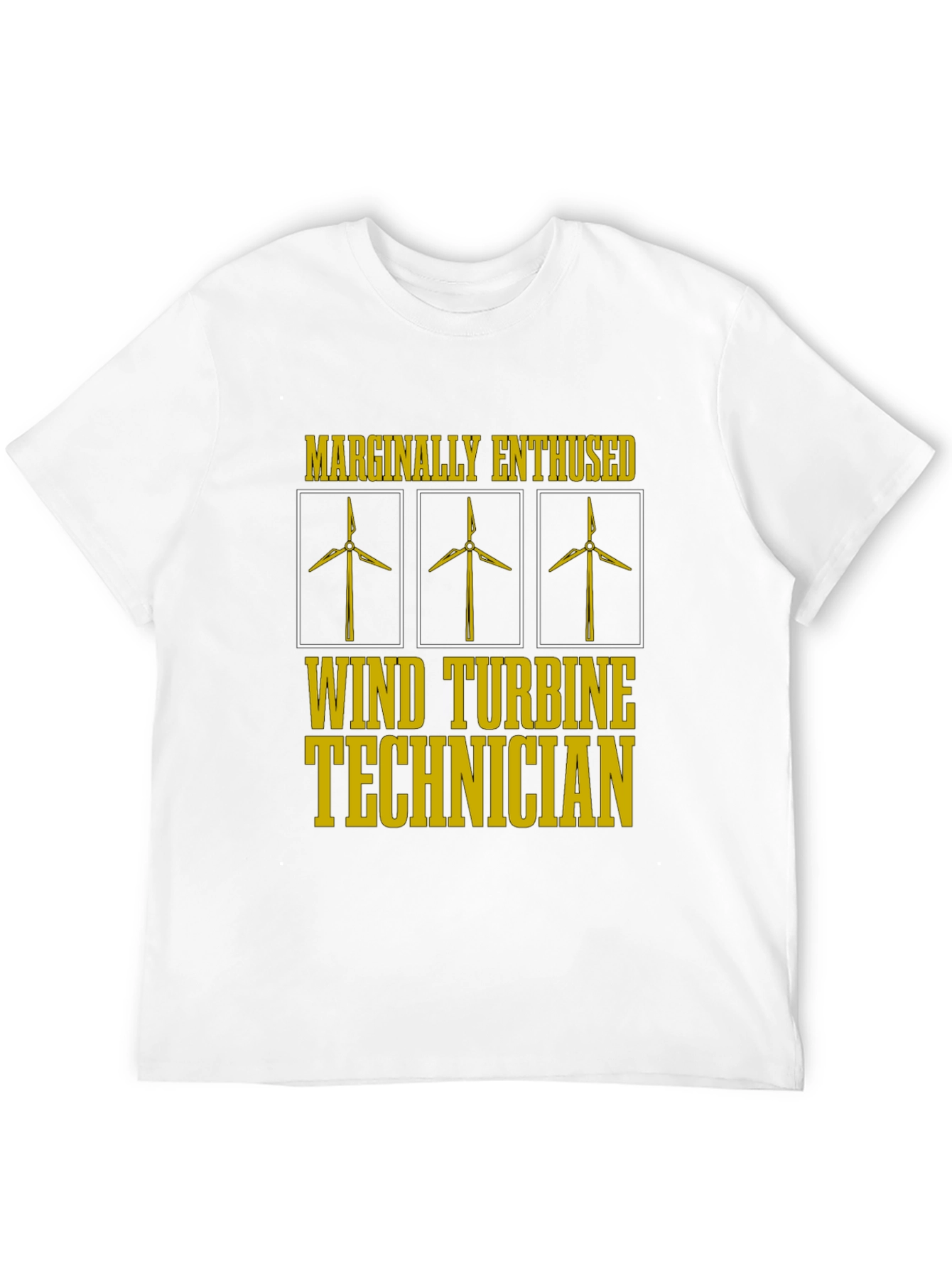 Black Marginally Enthused Wind Turbine Technician T-Shirt view 12