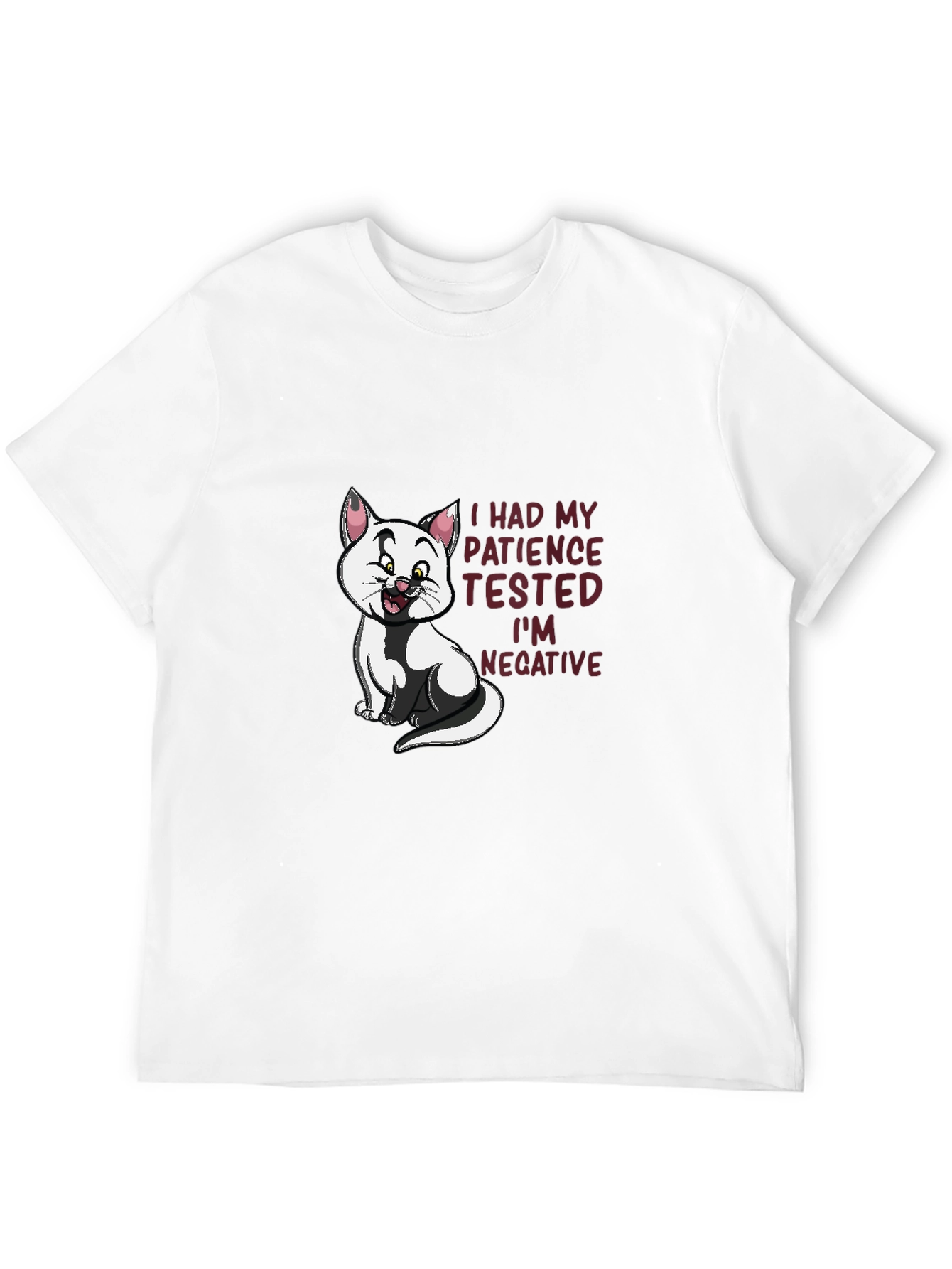 Black Patience Tested Funny Cat Graphic T-Shirt view 12