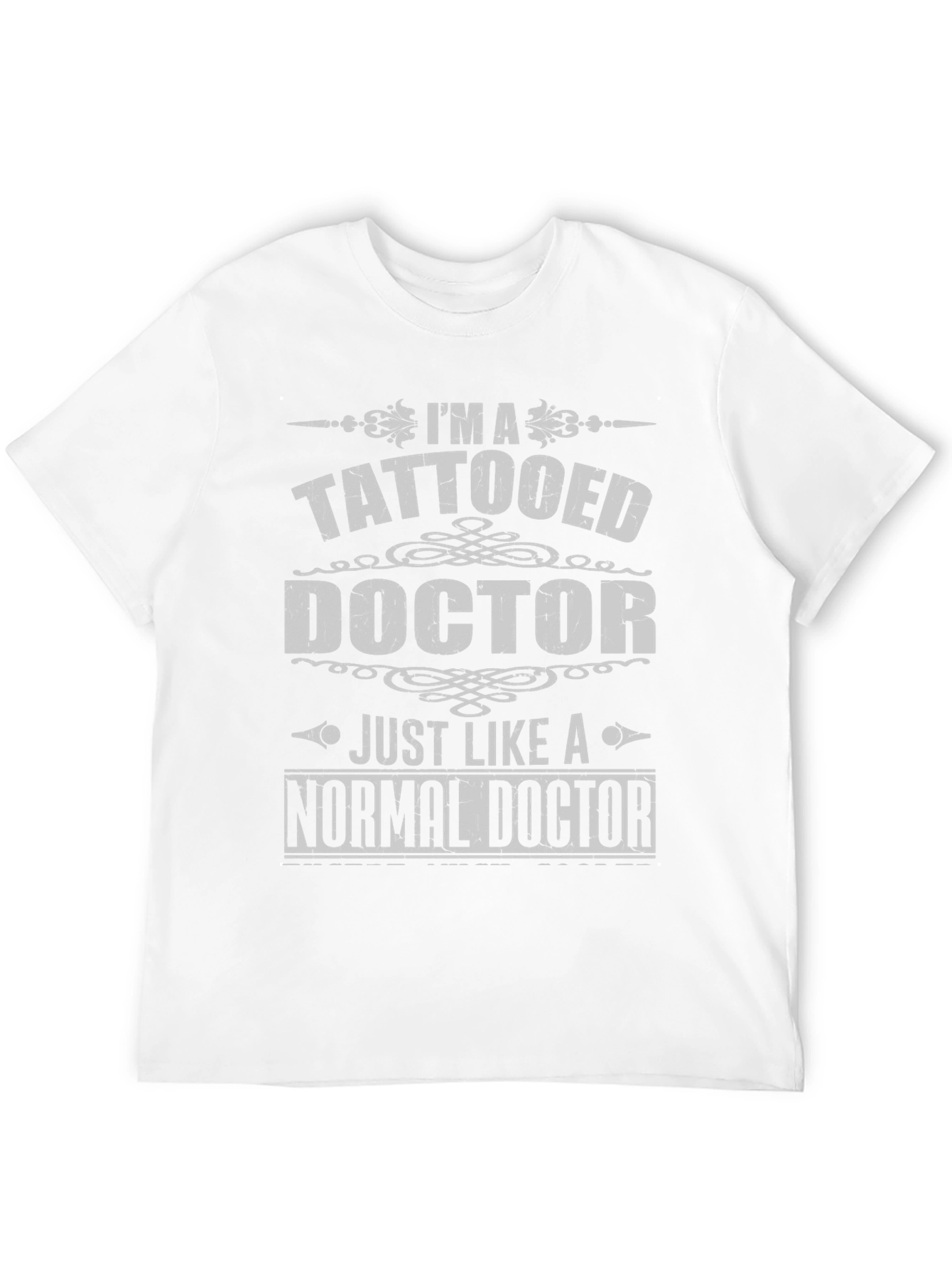 Black Tattooed Doctor T-Shirt - Novelty Graphic Tee view 12
