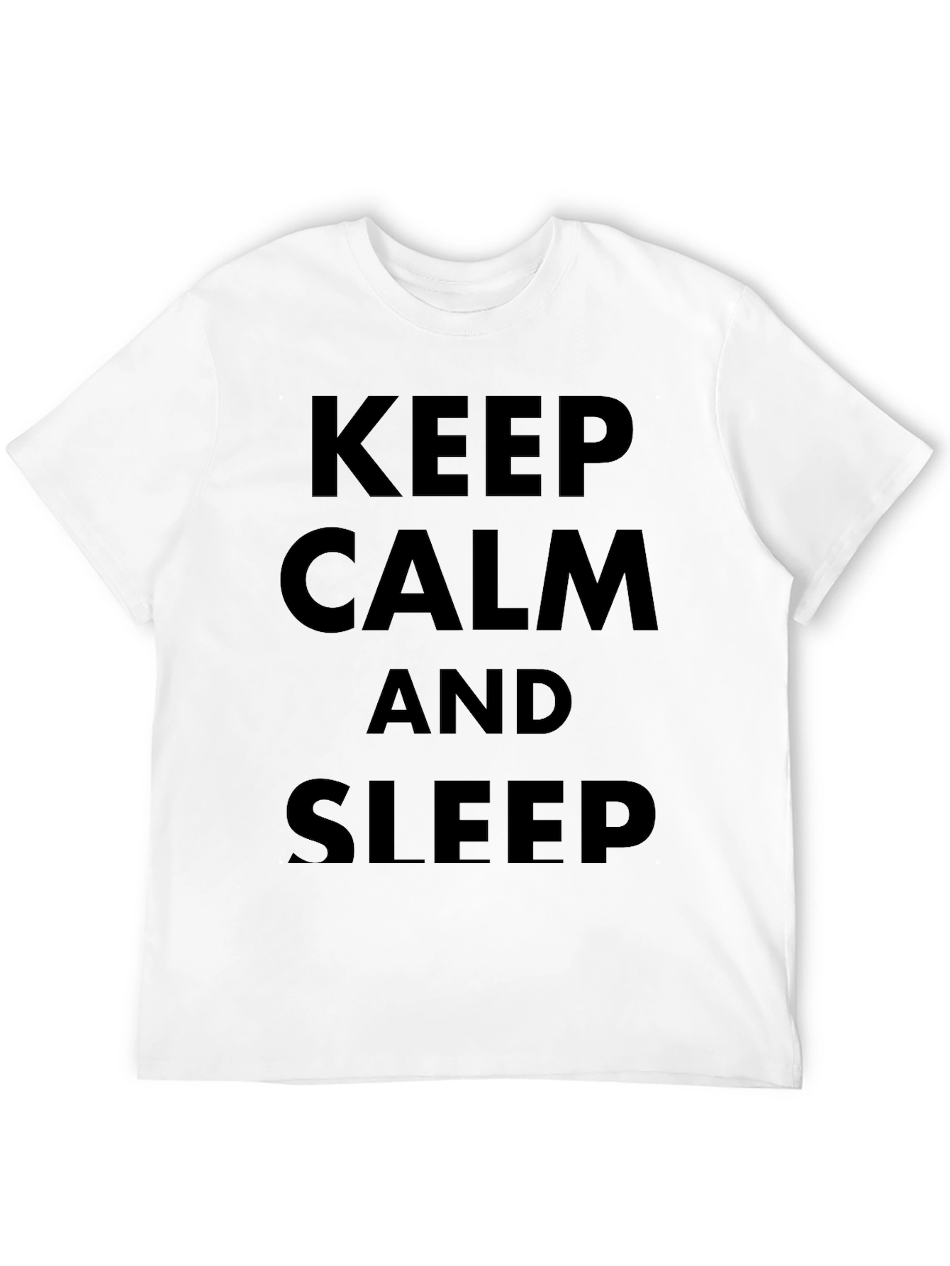 Black Keep Calm and Sleep Black T-Shirt view 12