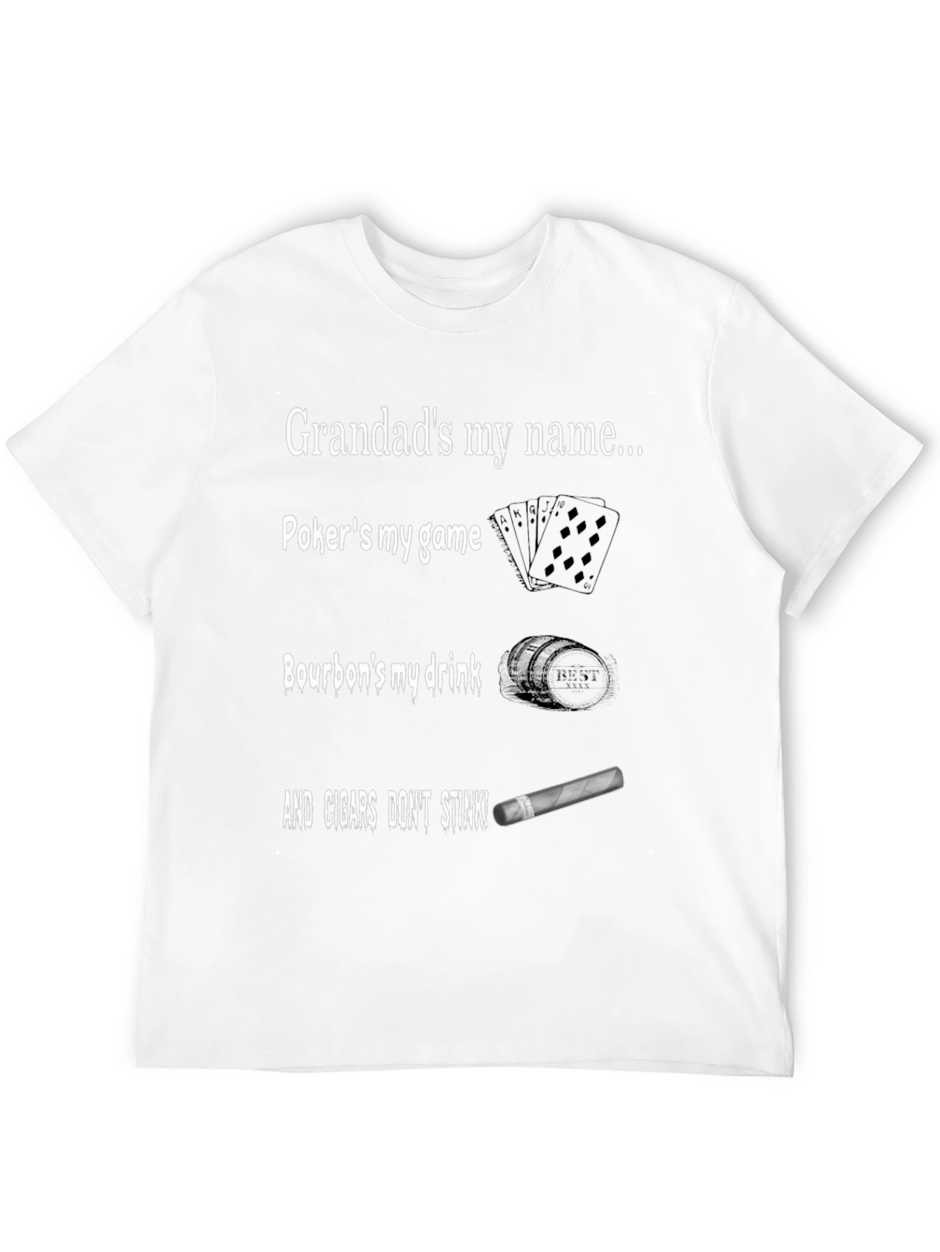 Black Grandad's Poker, Bourbon & Cigar T-Shirt view 12