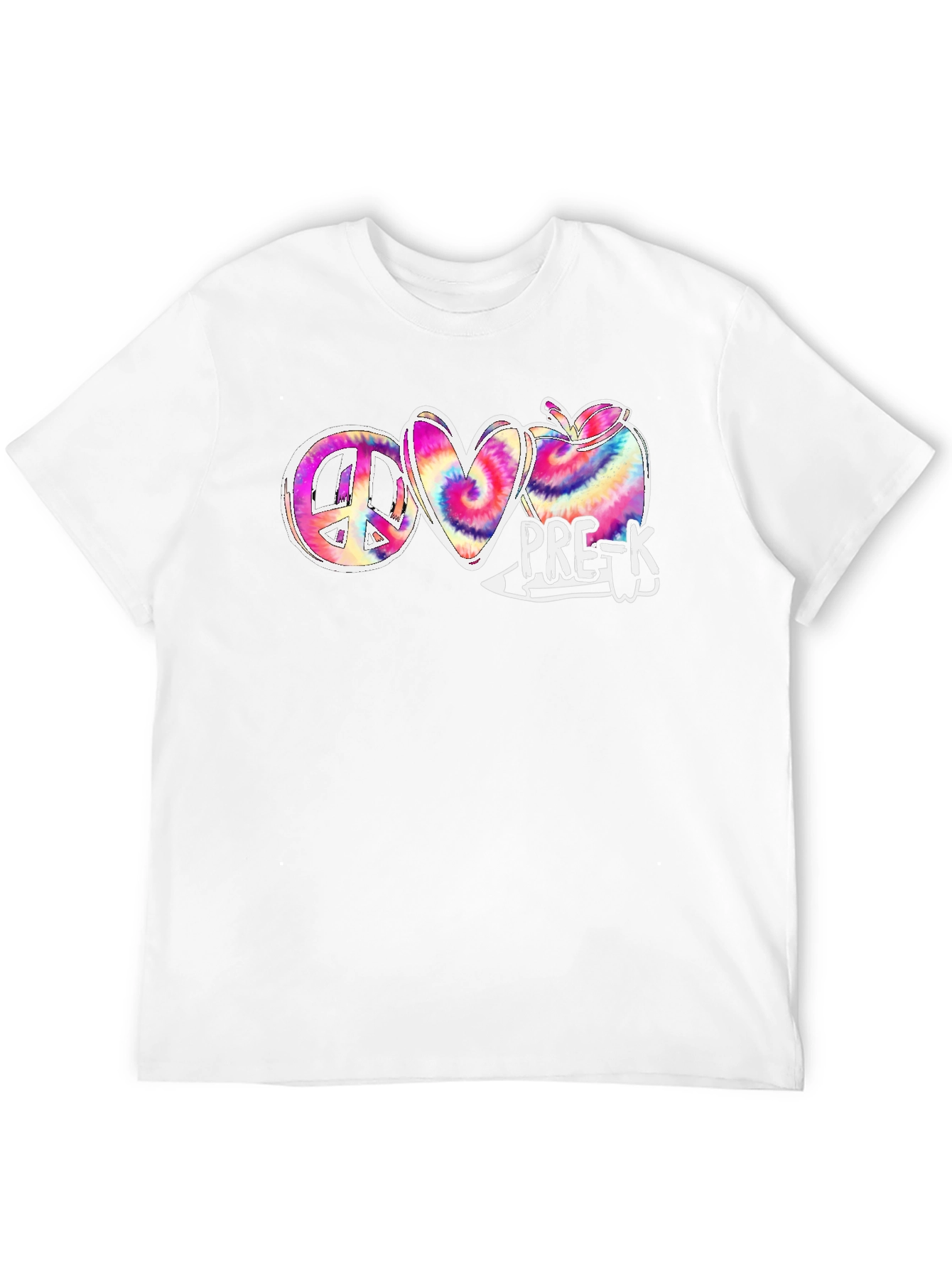 Black Peace Love Pre-K T-Shirt view 12