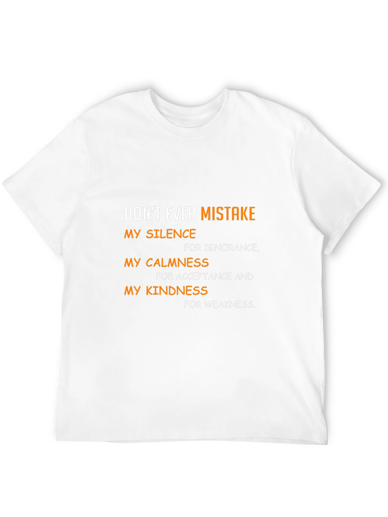 Black Men's Black T-Shirt - Don't Mistake My Silence view 12