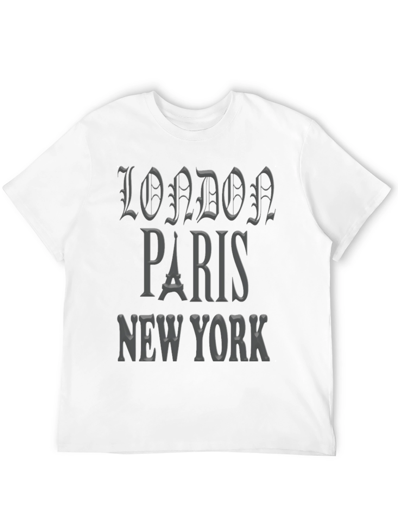 Black London Paris New York Graphic Tee view 12