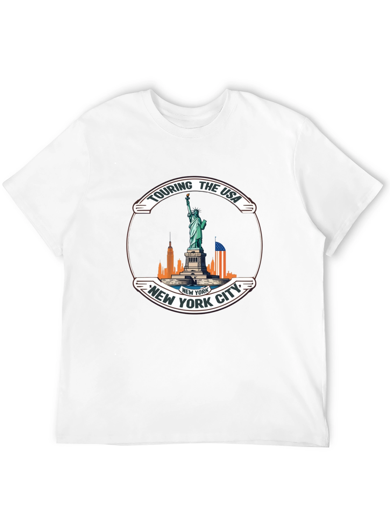 Black New York City USA Souvenir T-Shirt view 12