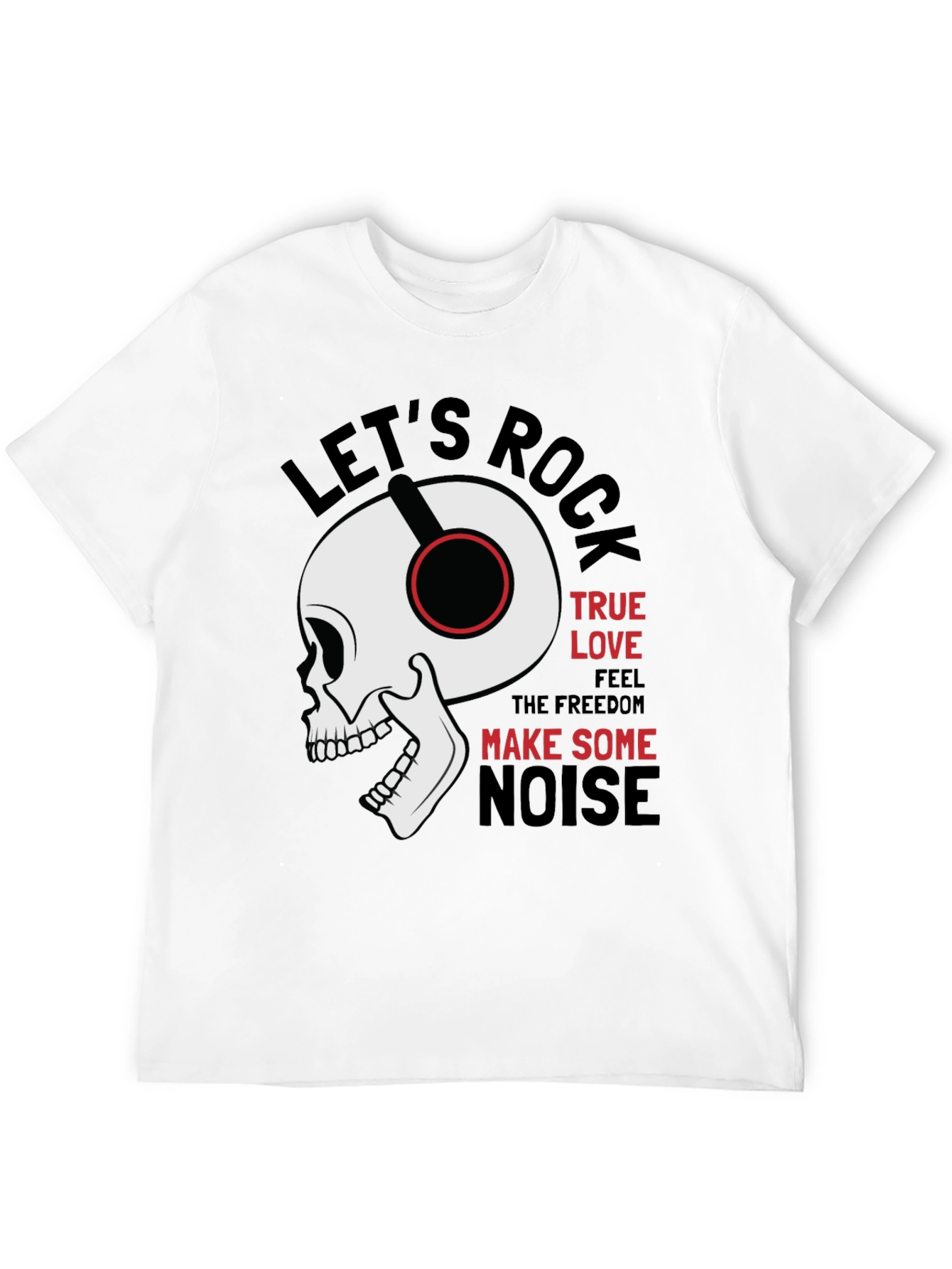 Black Rock Music Graphic Tee - Skull with Headphones view 12