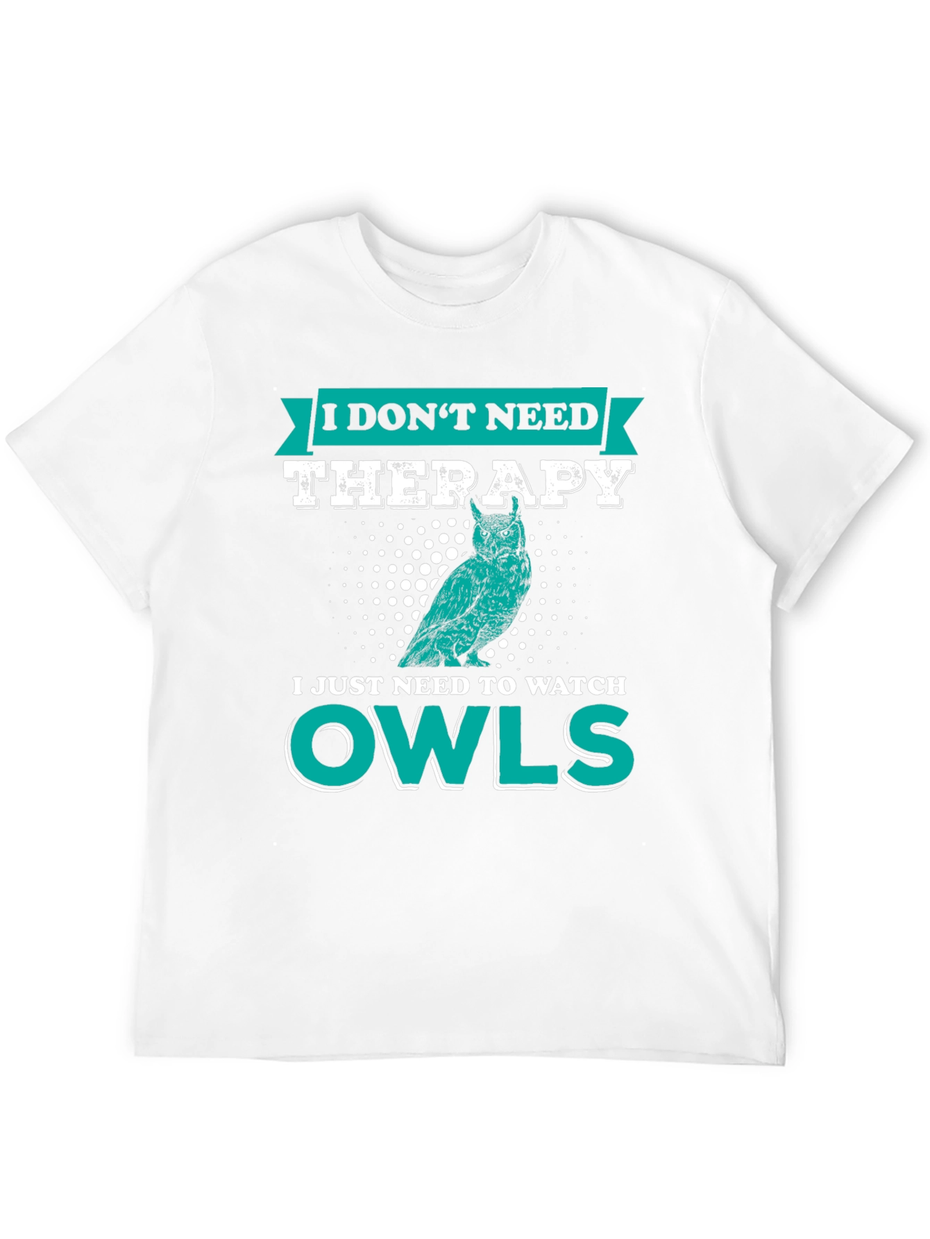 Black Owl Lover T-Shirt: I Don't Need Therapy, Just Owls view 12