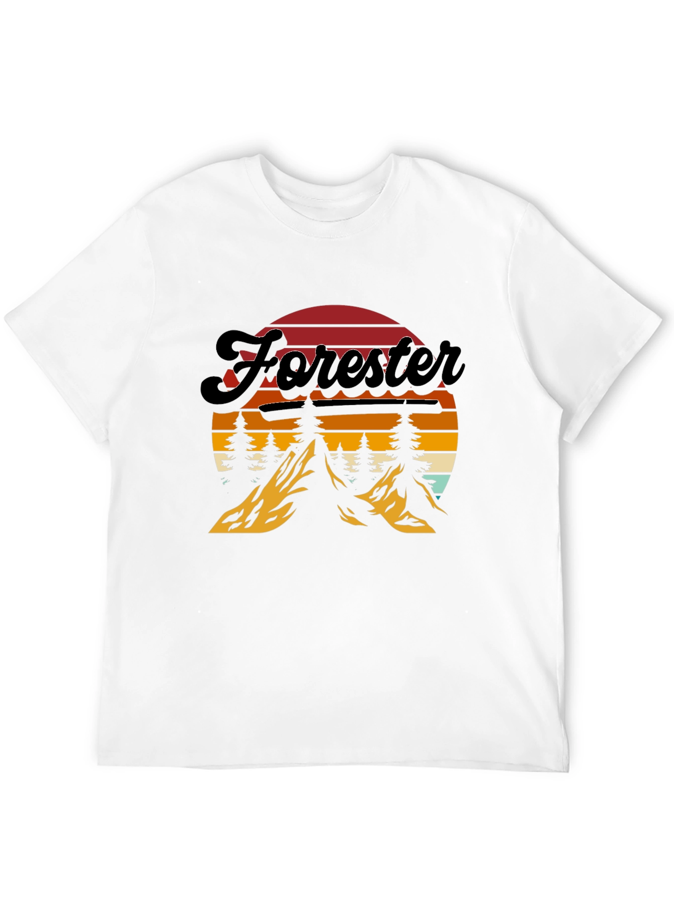 Black Forester Retro Sunset T-Shirt - Nature Inspired Design view 12