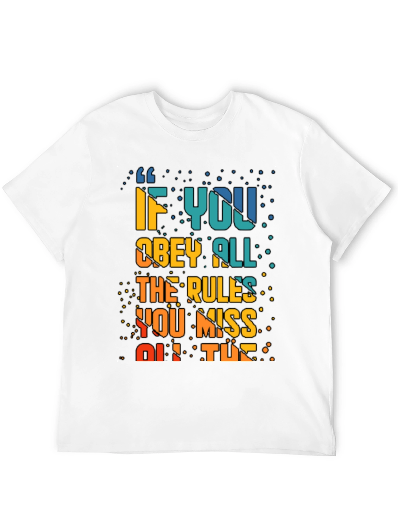 Black Rule Breaker Graphic Tee - Obey All The Rules You Miss Out Fun Shirt view 12