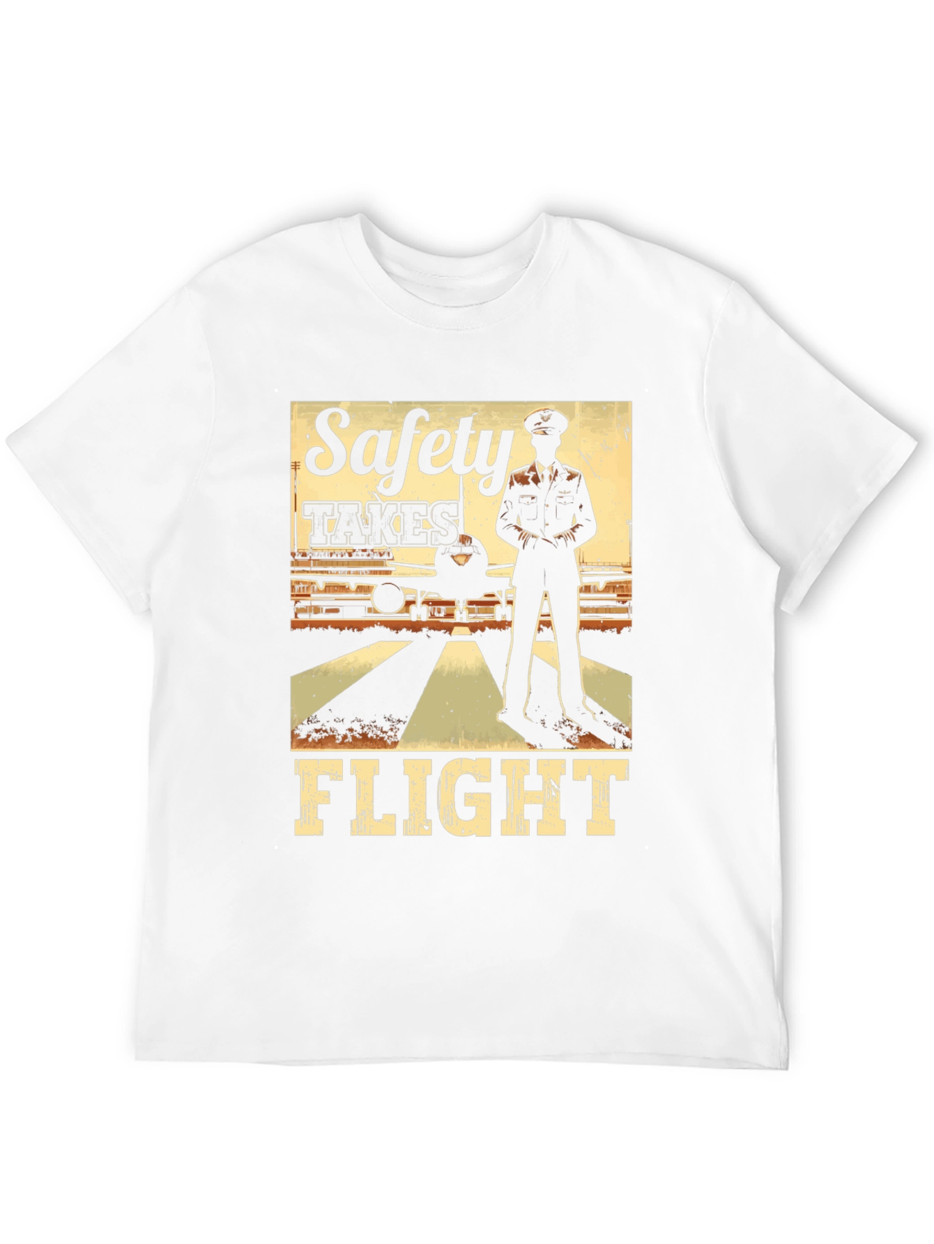 Black Safety Takes Flight T-Shirt Pilot Aviation Airplane Tee view 12