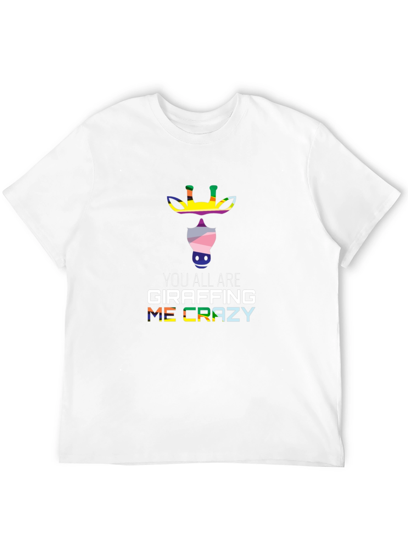 Black Giraffe Crazy T-Shirt: Fun, Colorful Design view 12