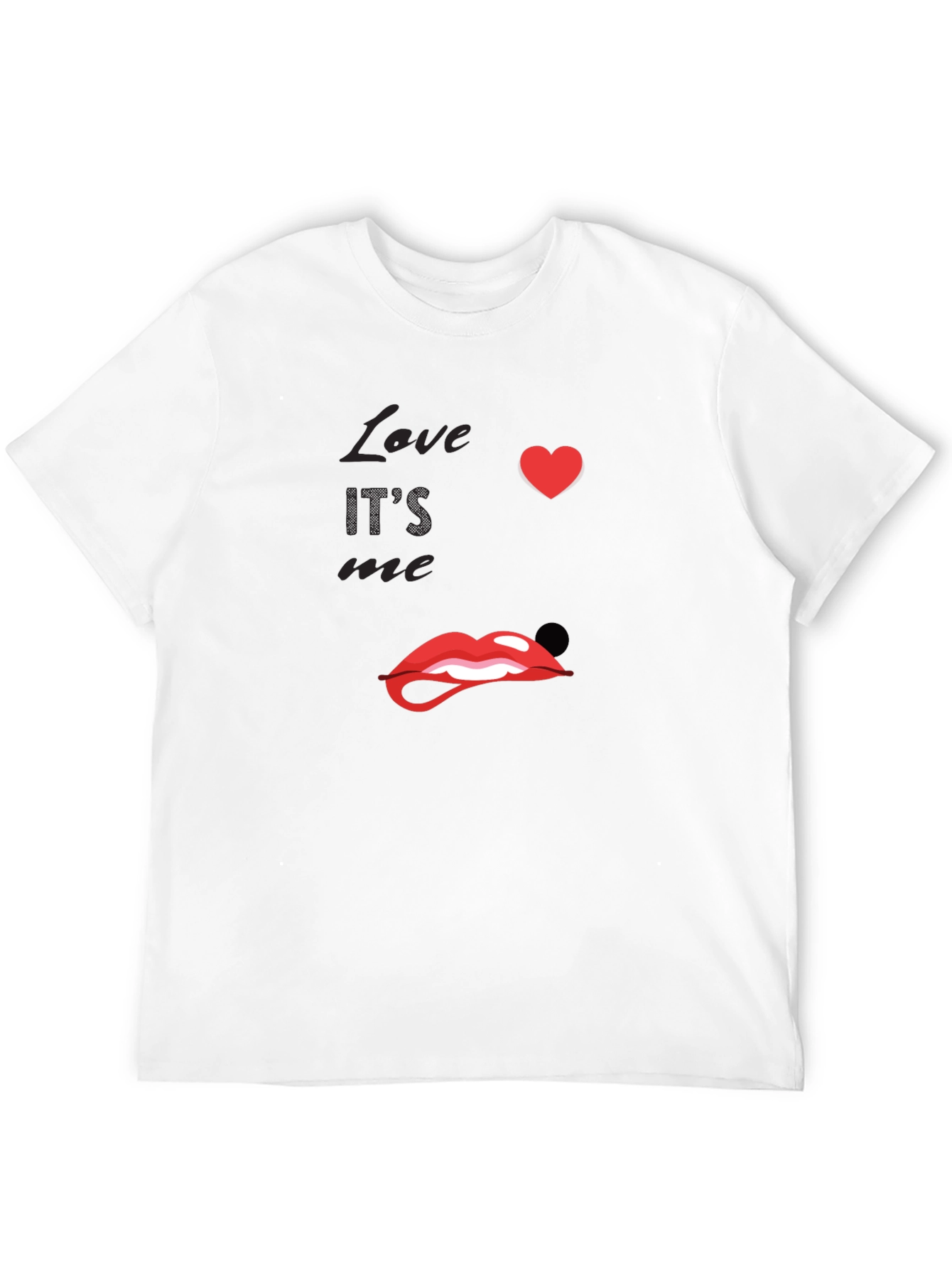 Black Love Lips Graphic Tee - Stylish Unisex T-Shirt view 12