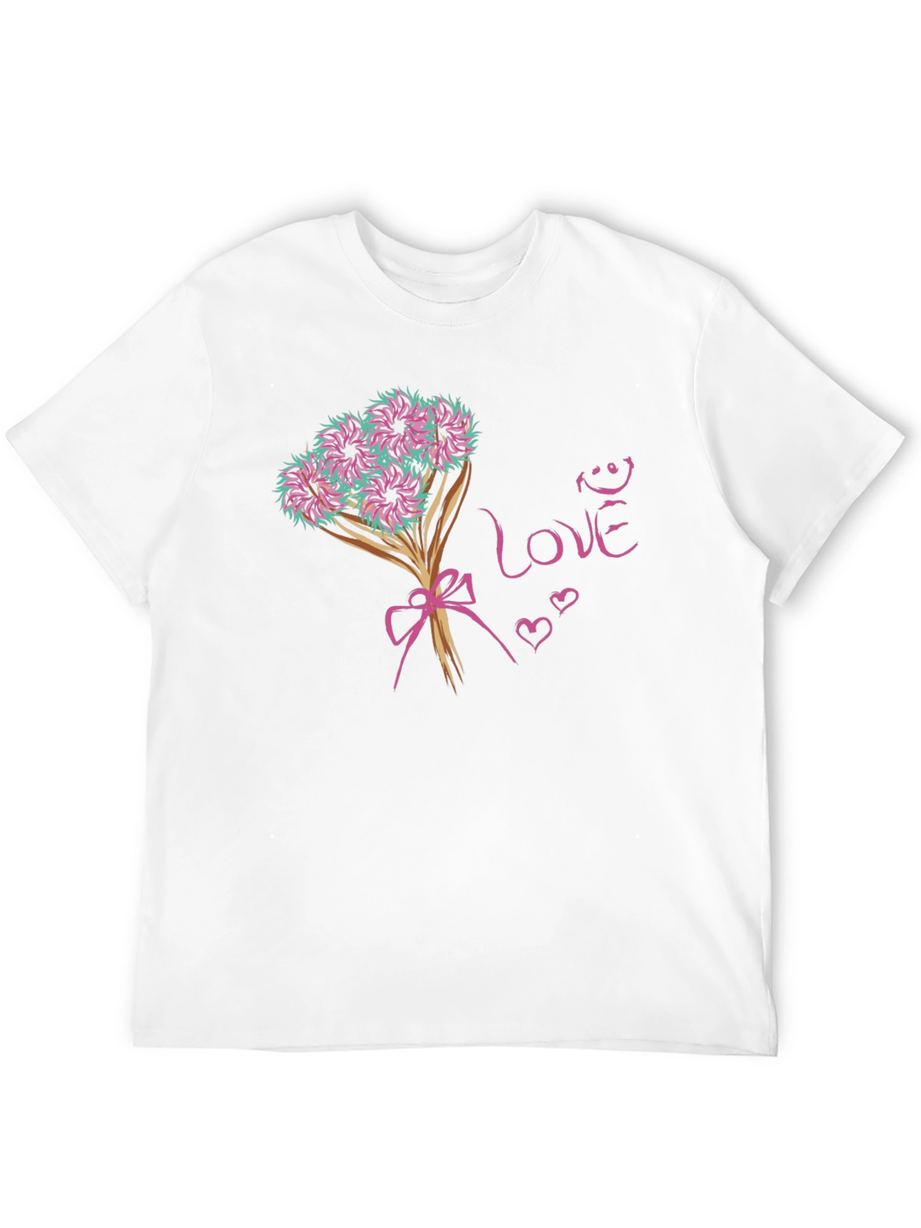 Black Love Bouquet Graphic Tee - Trendy Black T-Shirt view 12