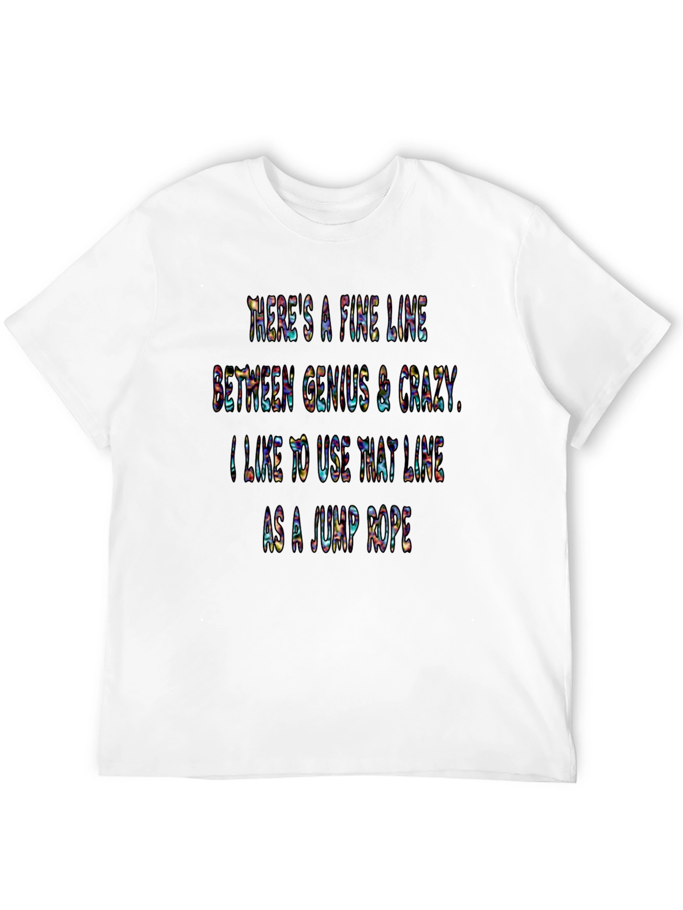 Black Genius & Crazy Graphic T-Shirt - Jump Rope Line Tee view 12